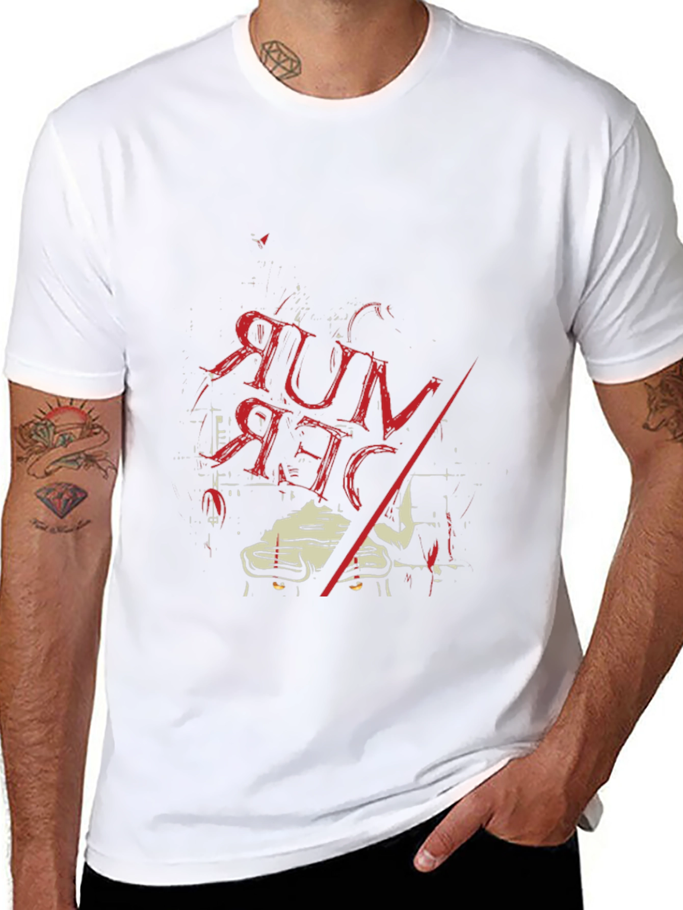 Murder Room Graphic Print Black T-Shirt