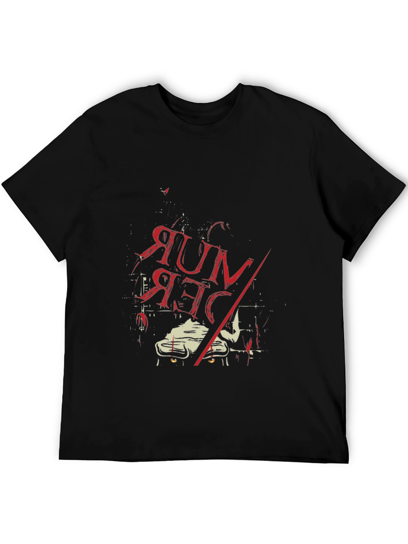 Murder Room Graphic Print Black T-Shirt