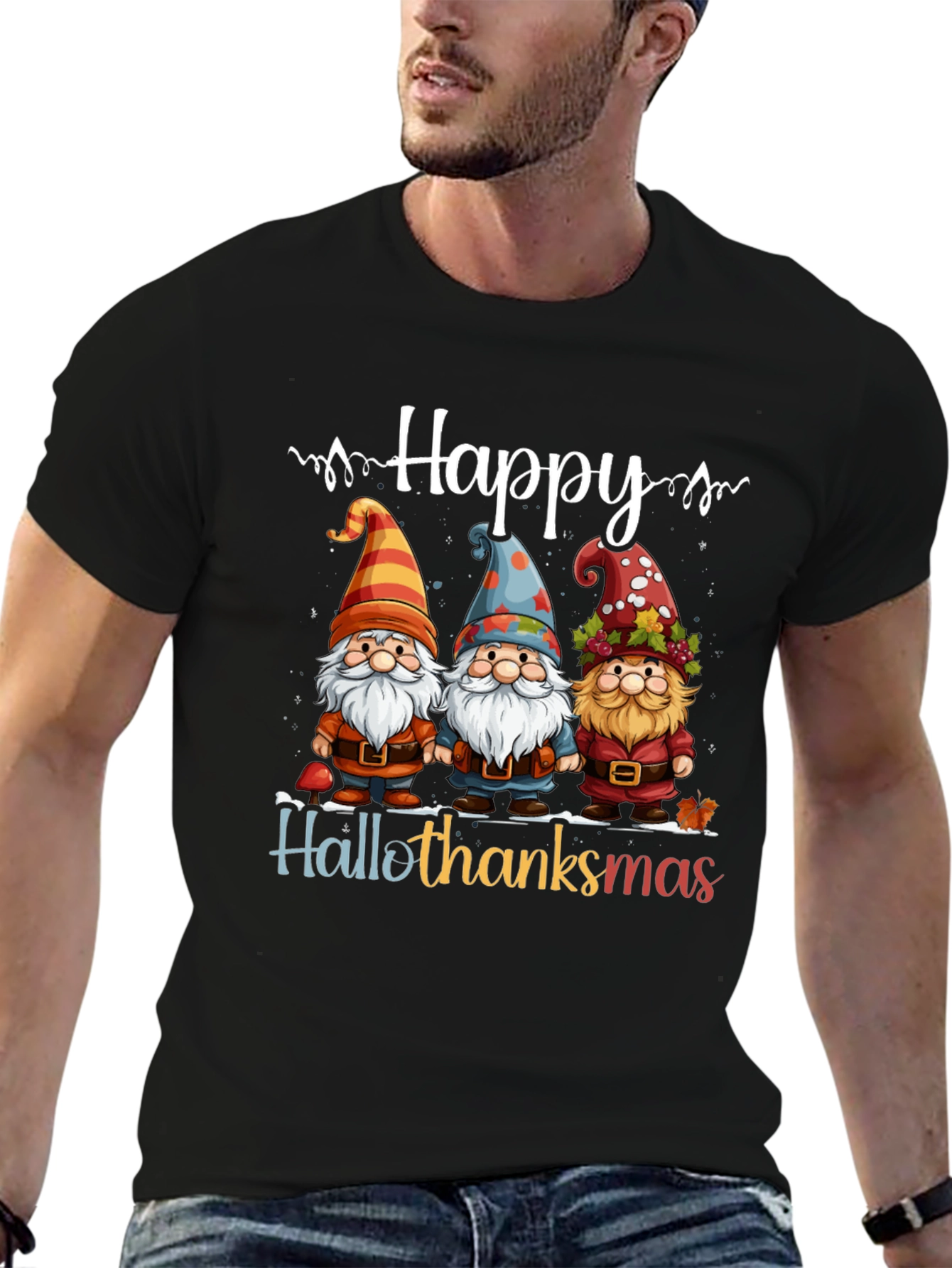 Happy Hallothanksmas Gnome T-Shirt