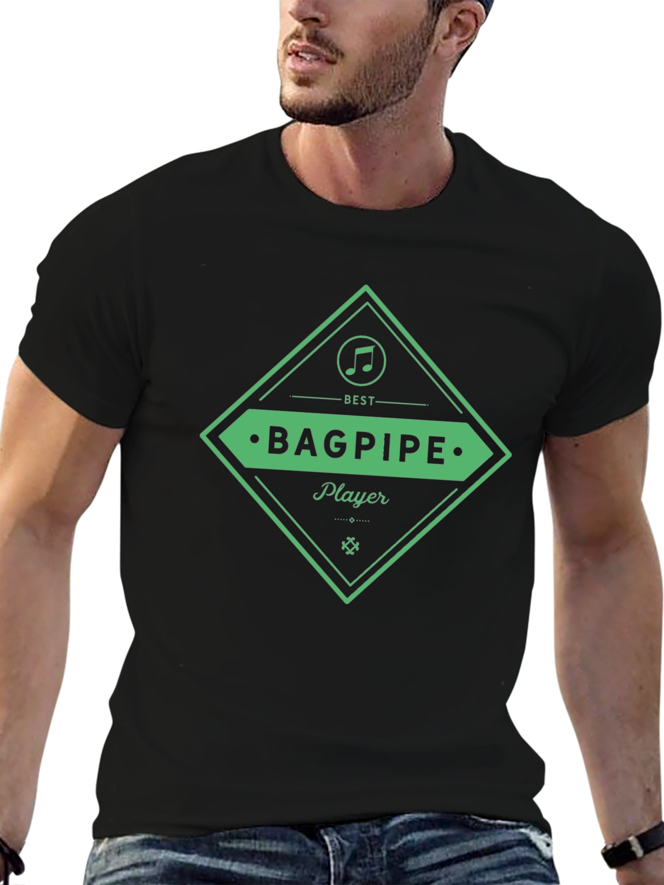 Best Bagpipe Player Black T-Shirt