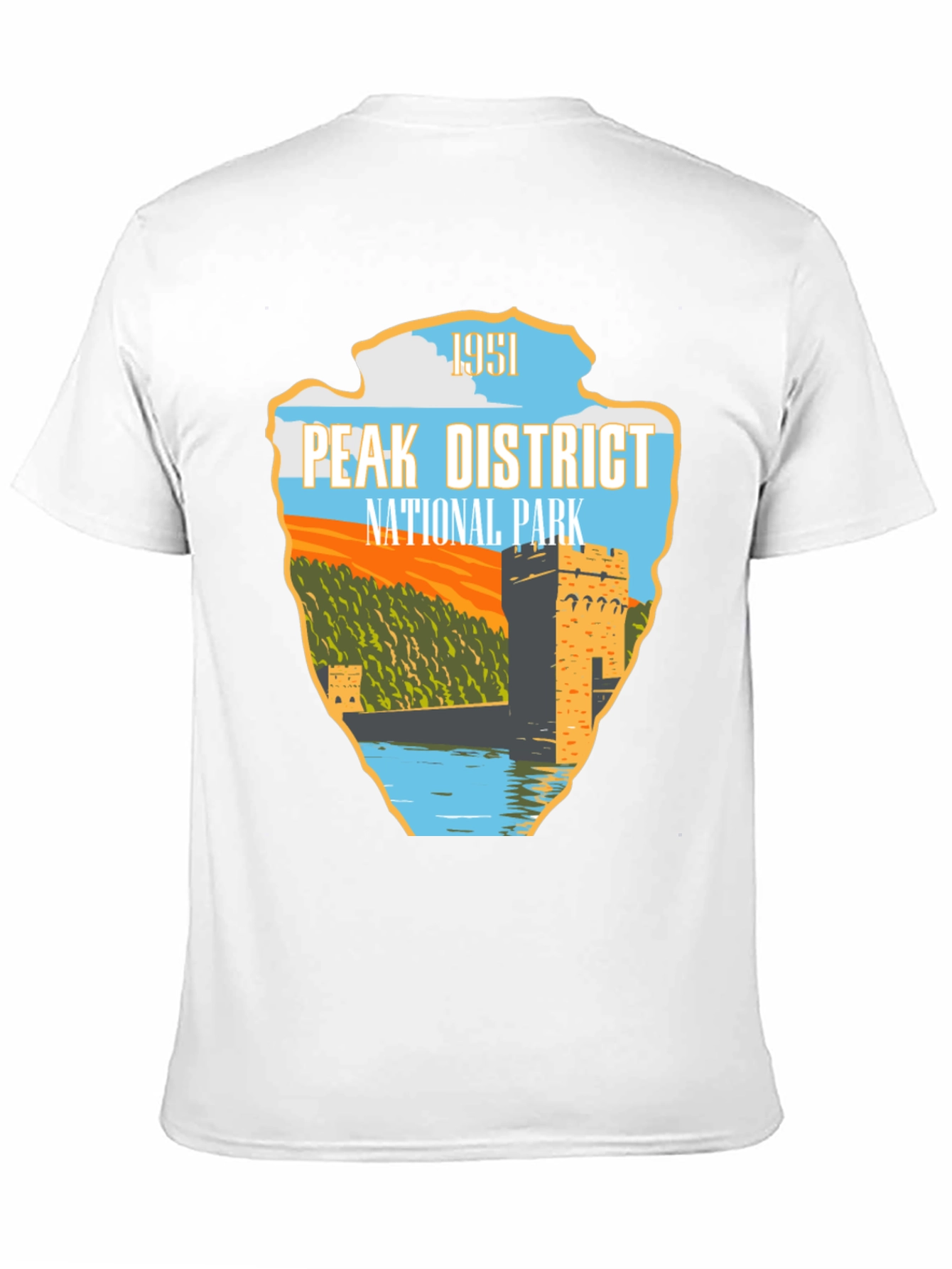 Peak District National Park Black T-Shirt