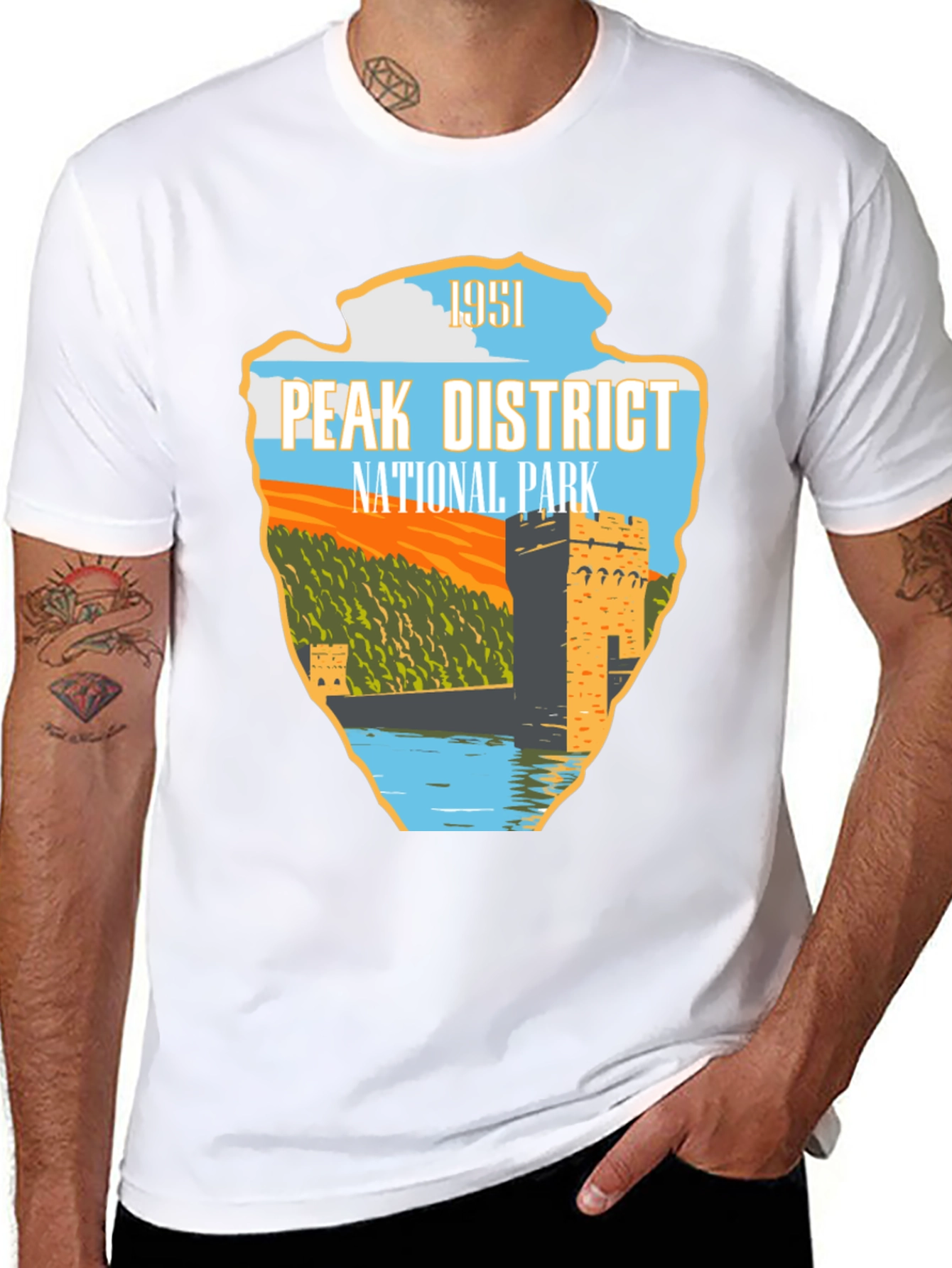 Peak District National Park Black T-Shirt