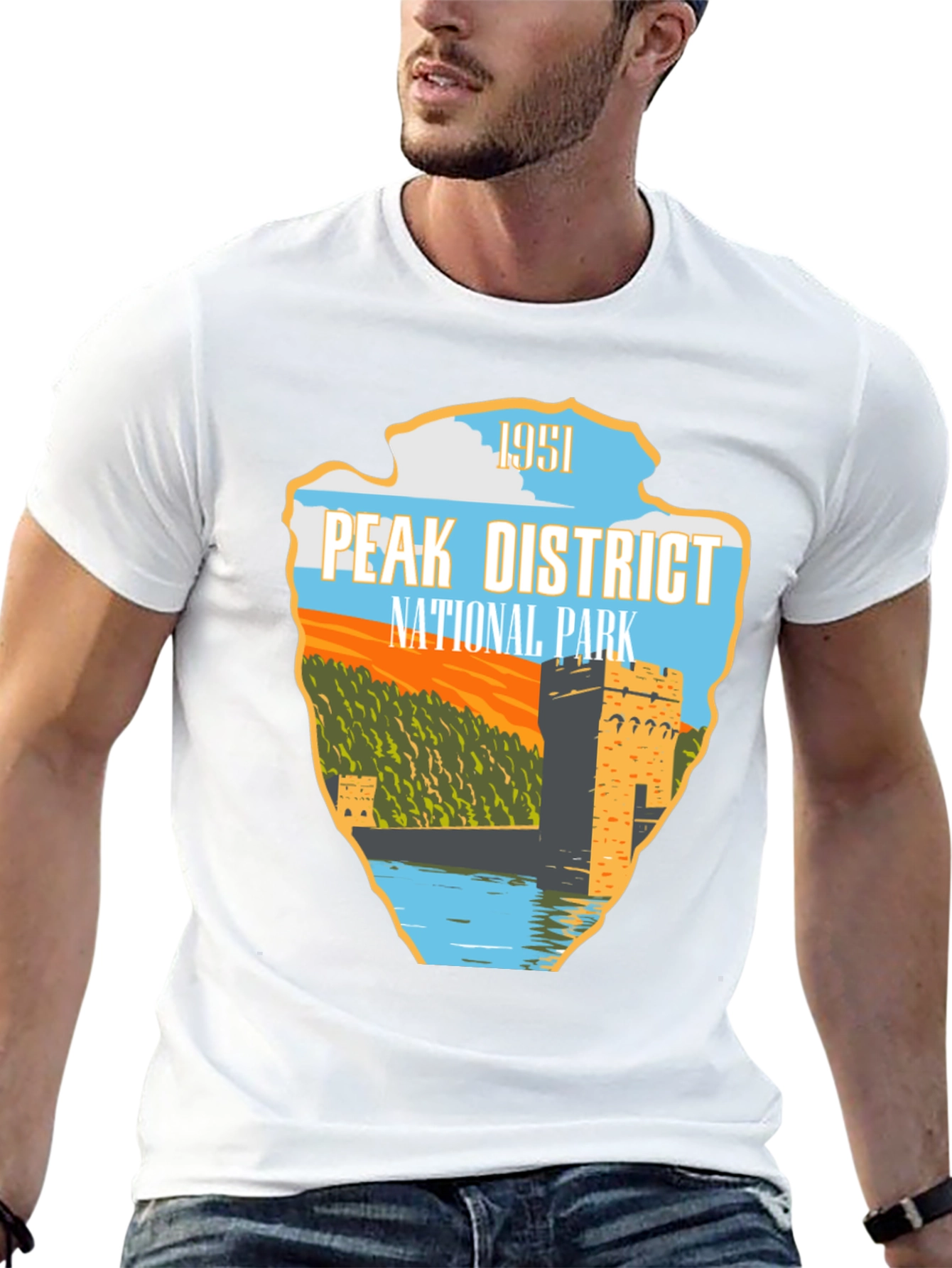 Peak District National Park Black T-Shirt