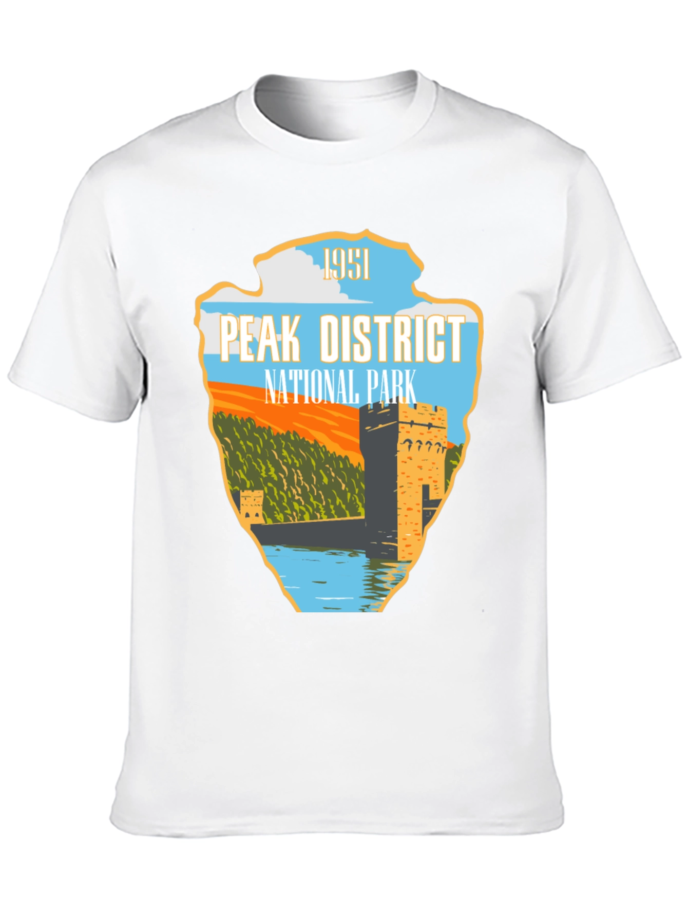 Peak District National Park Black T-Shirt