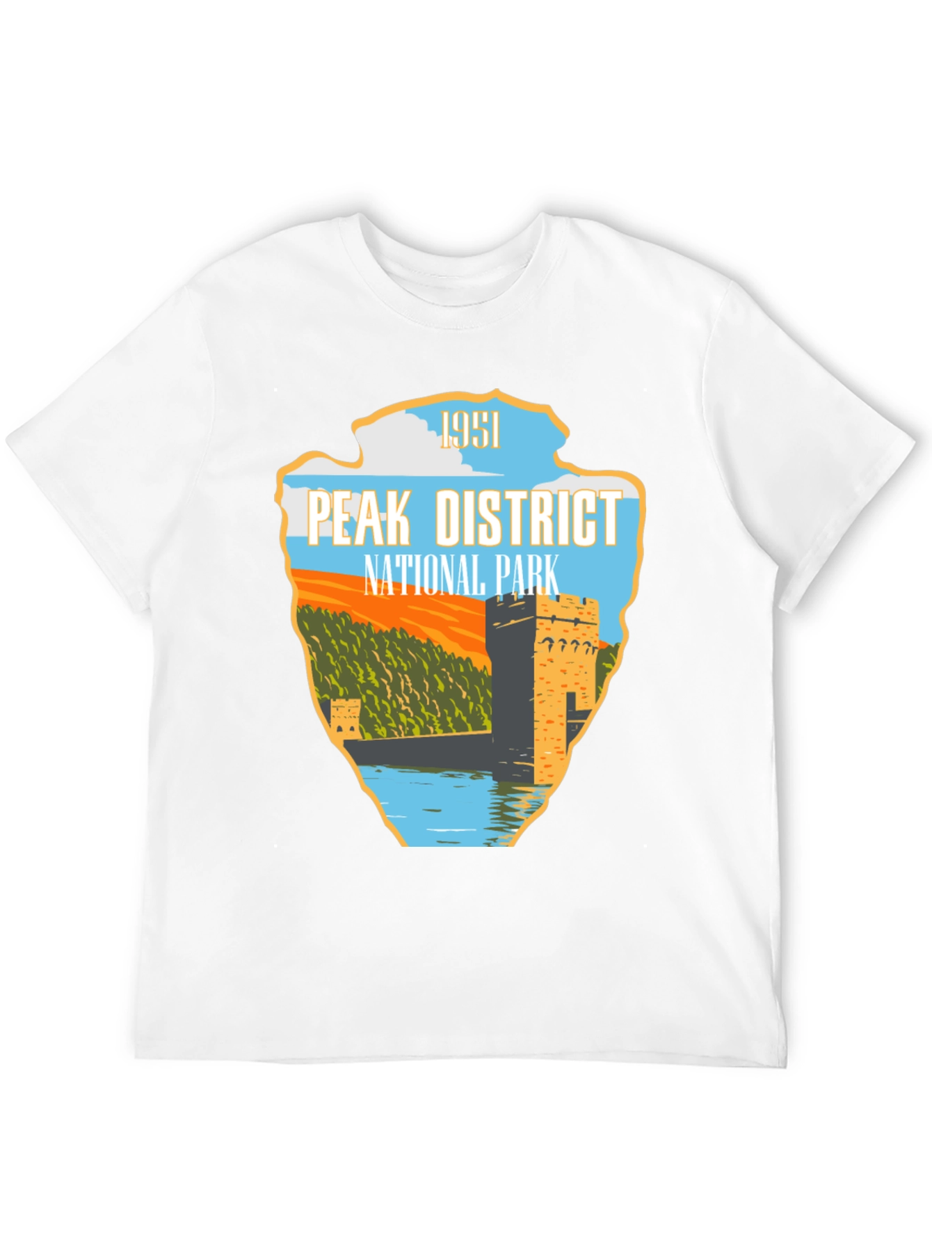 Peak District National Park Black T-Shirt