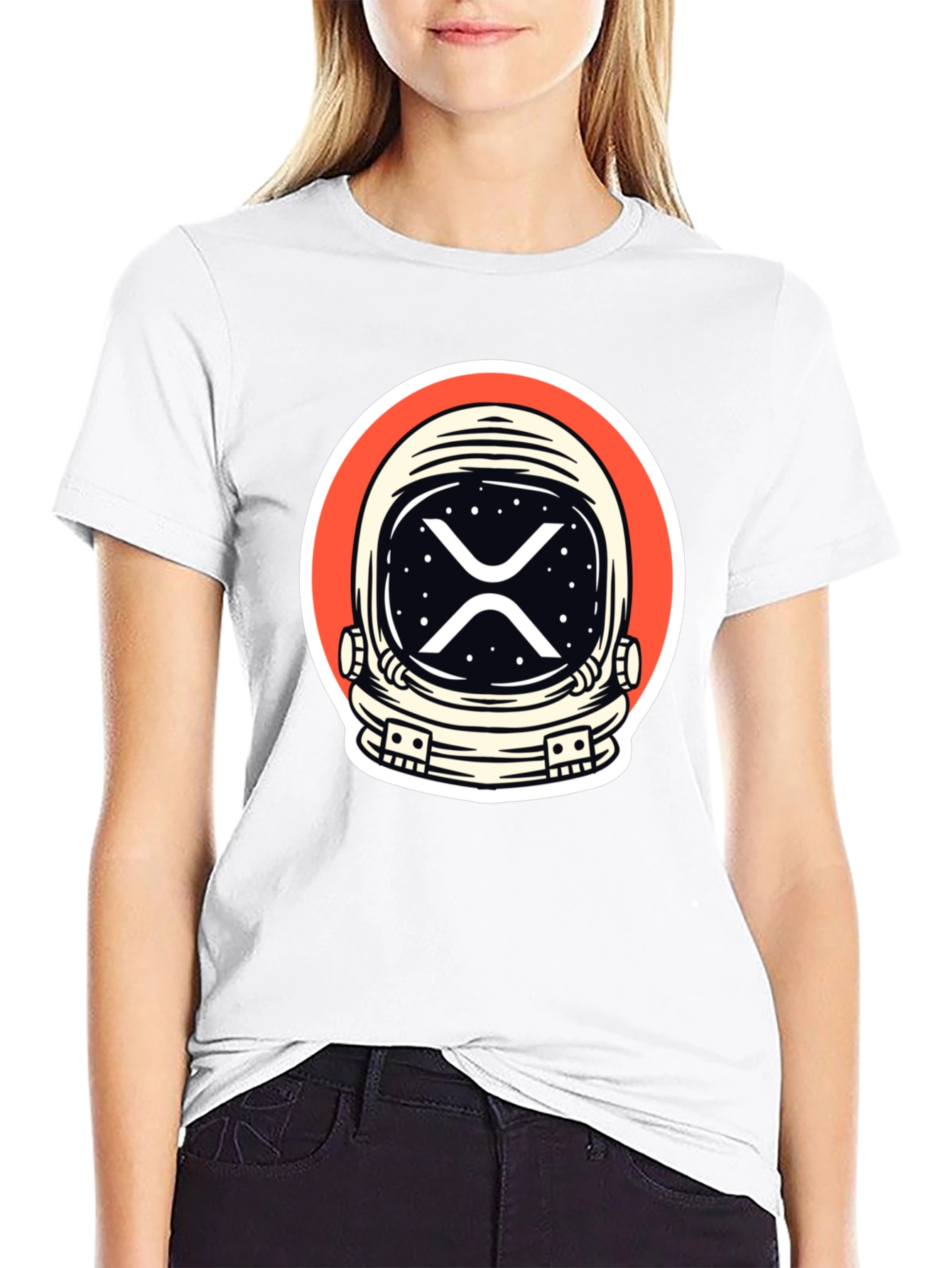 Astronaut XRP Crypto T-Shirt - Black