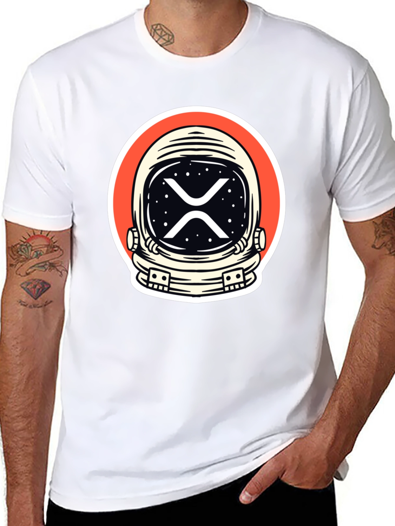 Astronaut XRP Crypto T-Shirt - Black