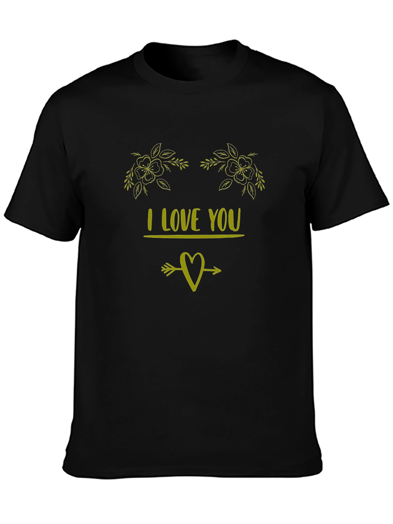 I Love You Graphic Tee - Black