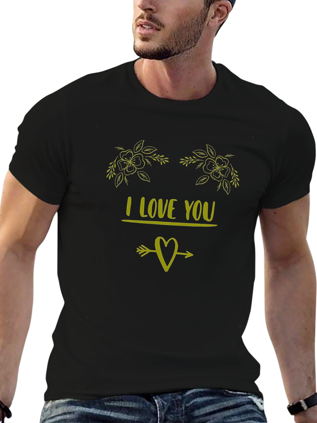 I Love You Graphic Tee - Black