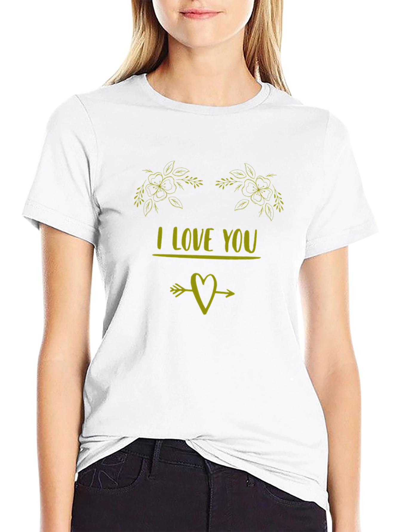 I Love You Graphic Tee - Black