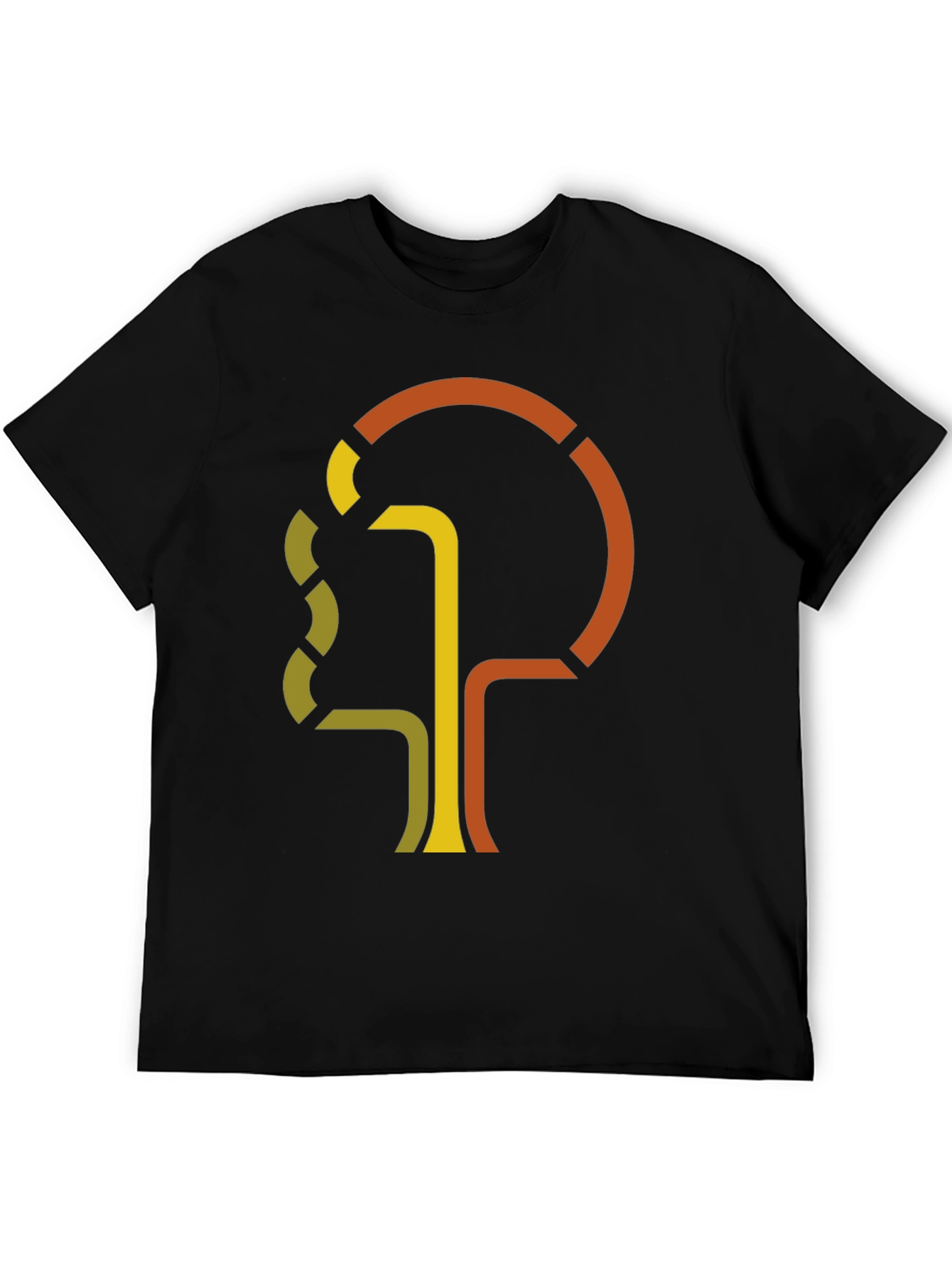 Abstract Tree Graphic Tee - Retro Style Black T-Shirt