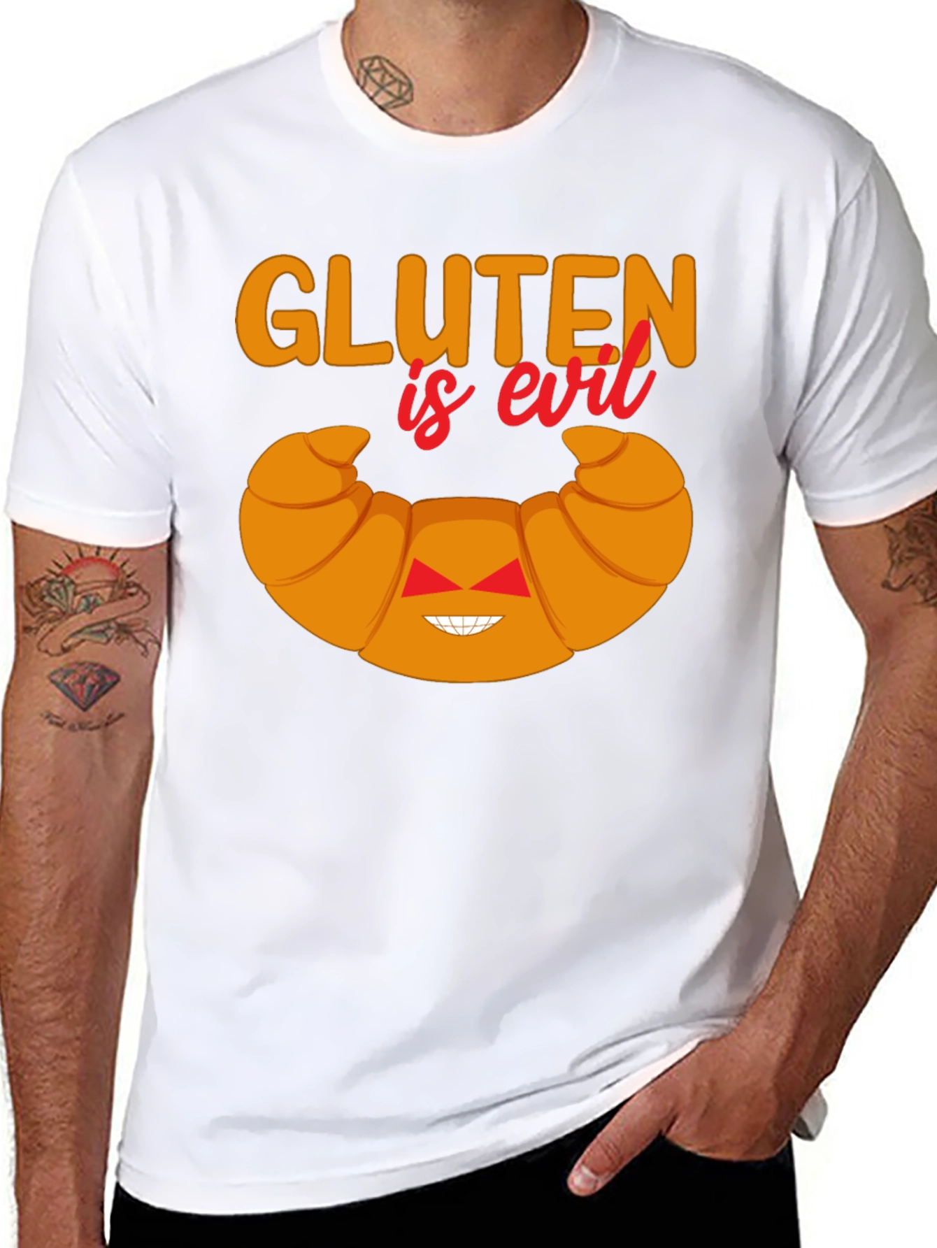 Gluten is Evil Funny T-Shirt