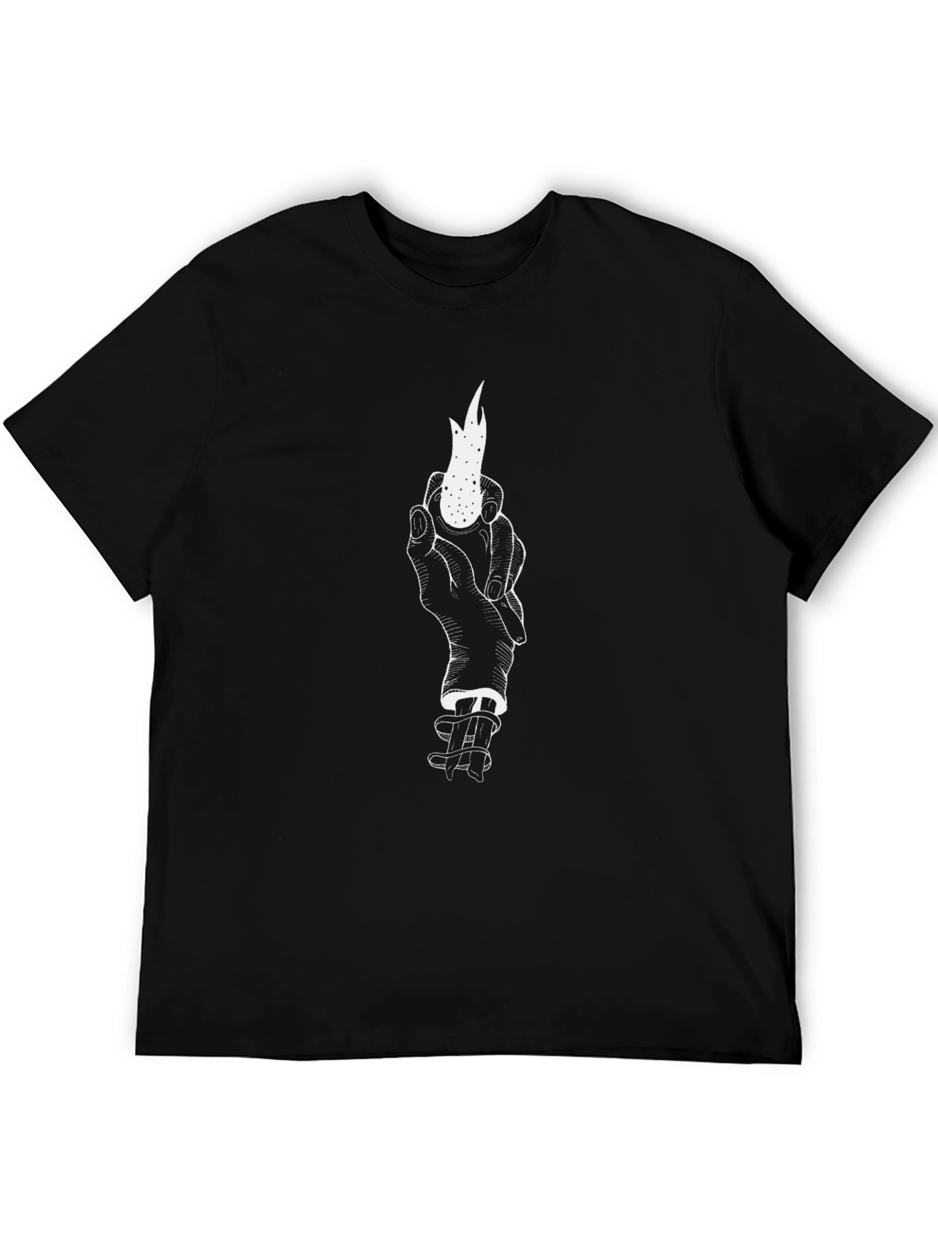 Mystic Flame Graphic Tee - Black Cotton Shirt