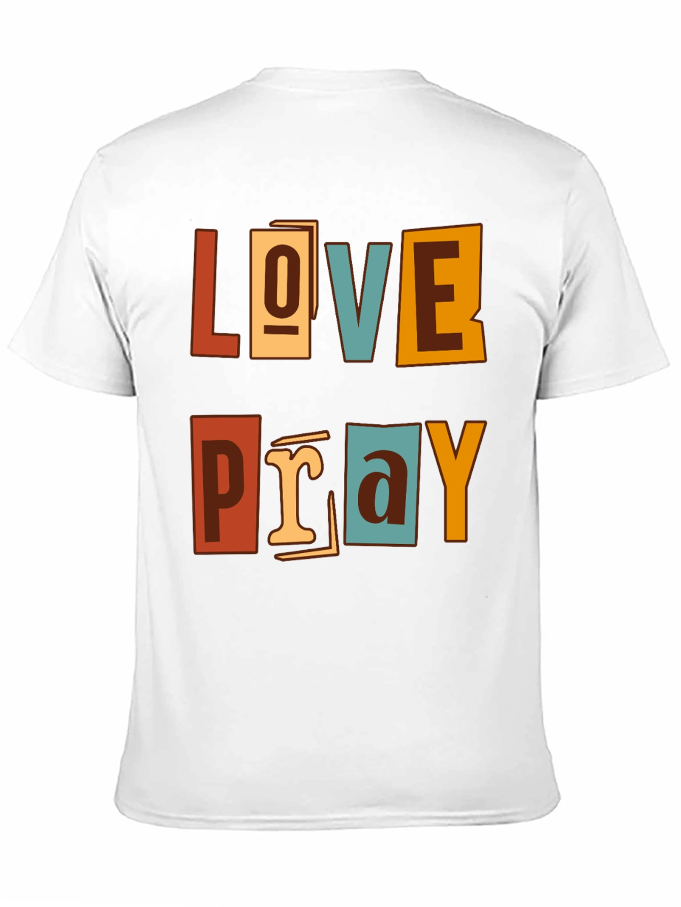 Love Pray Graphic Print Crew Neck T-Shirt