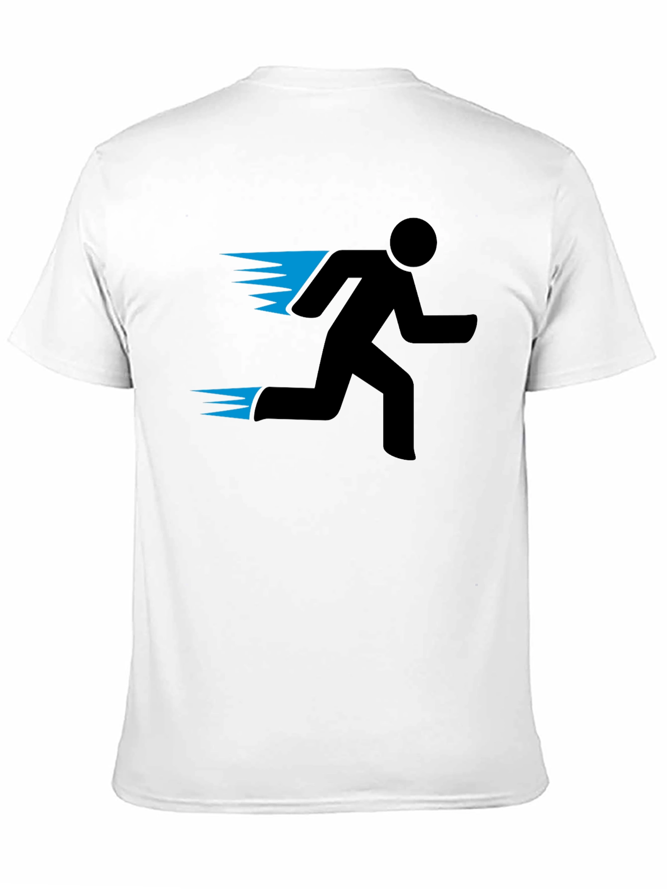 Mens Black Running Man Graphic Tee