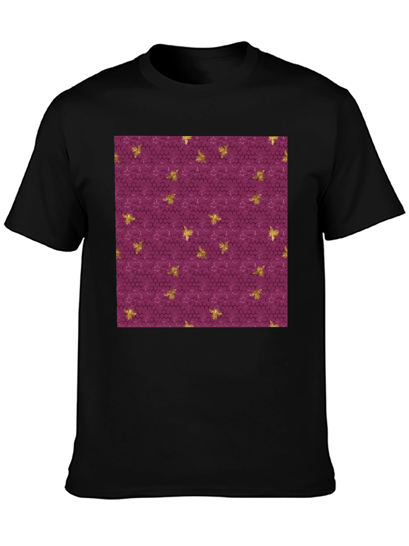 Honeycomb & Bee Print T-Shirt