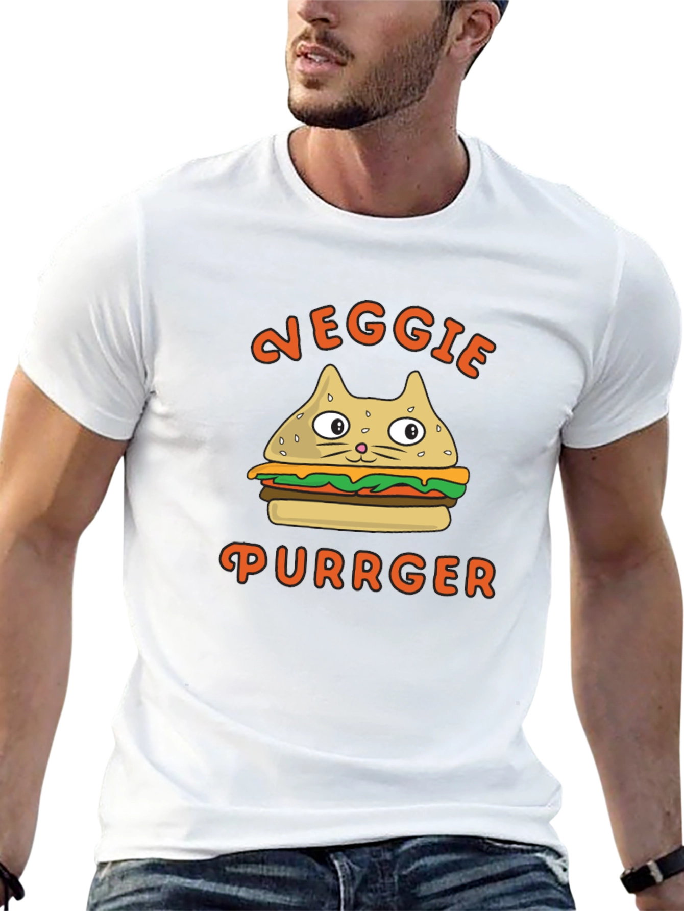 Veggie Purrger T-Shirt - Cat Burger Graphic Tee