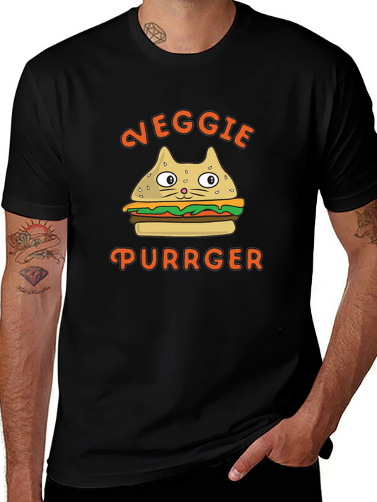 Veggie Purrger T-Shirt - Cat Burger Graphic Tee