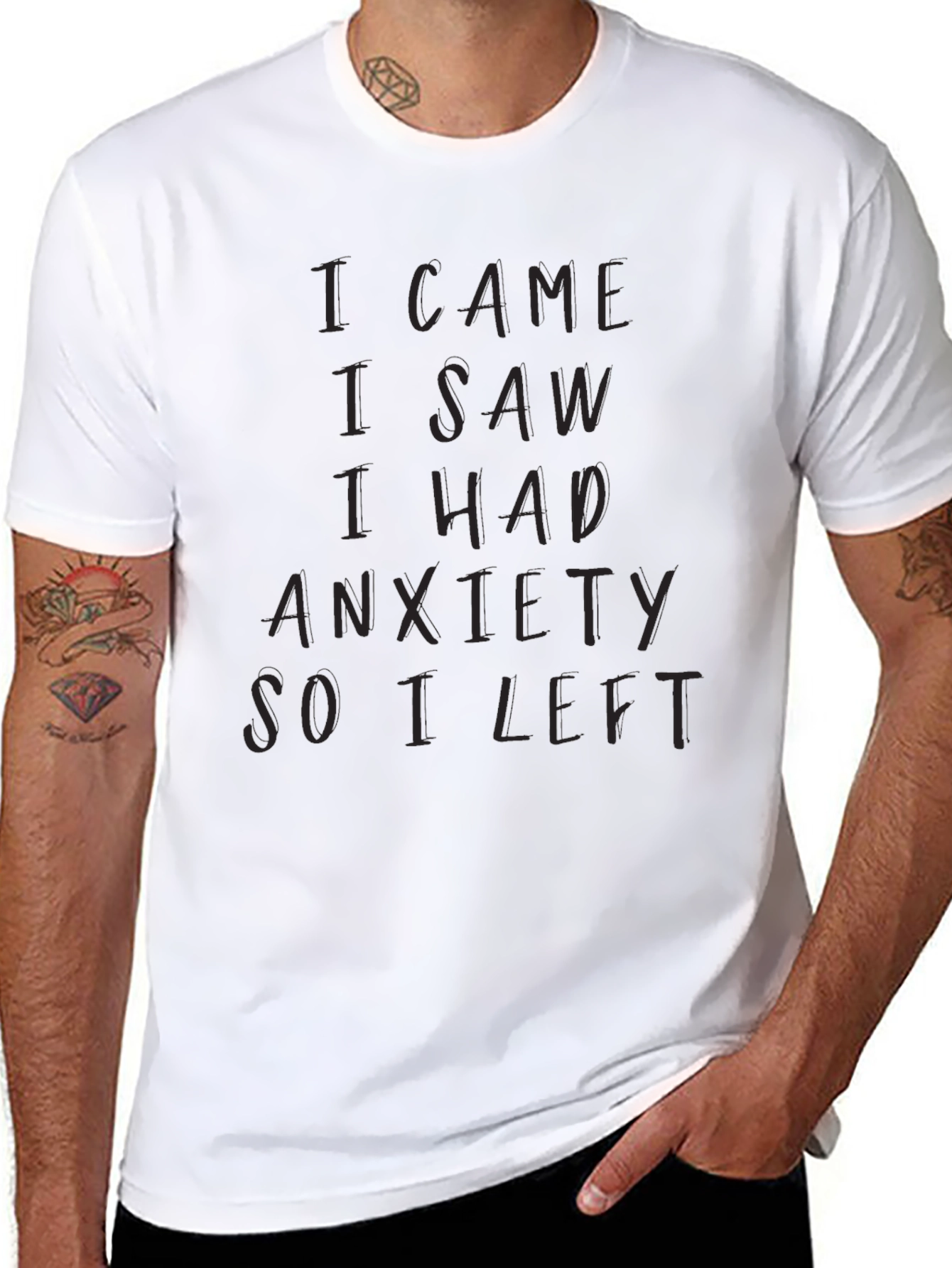 Anxiety Statement Graphic Tee Shirt
