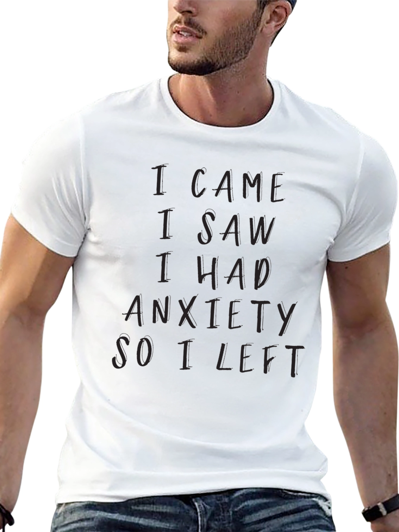 Anxiety Statement Graphic Tee Shirt