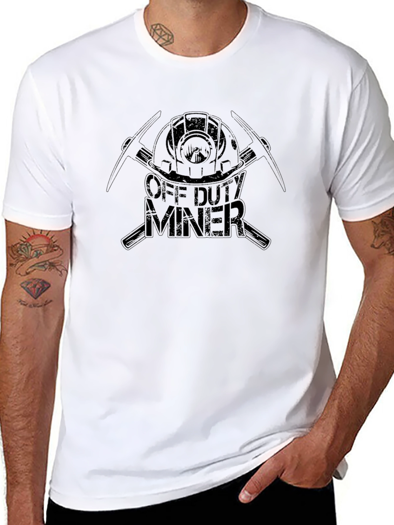 Off Duty Miner Black T-Shirt