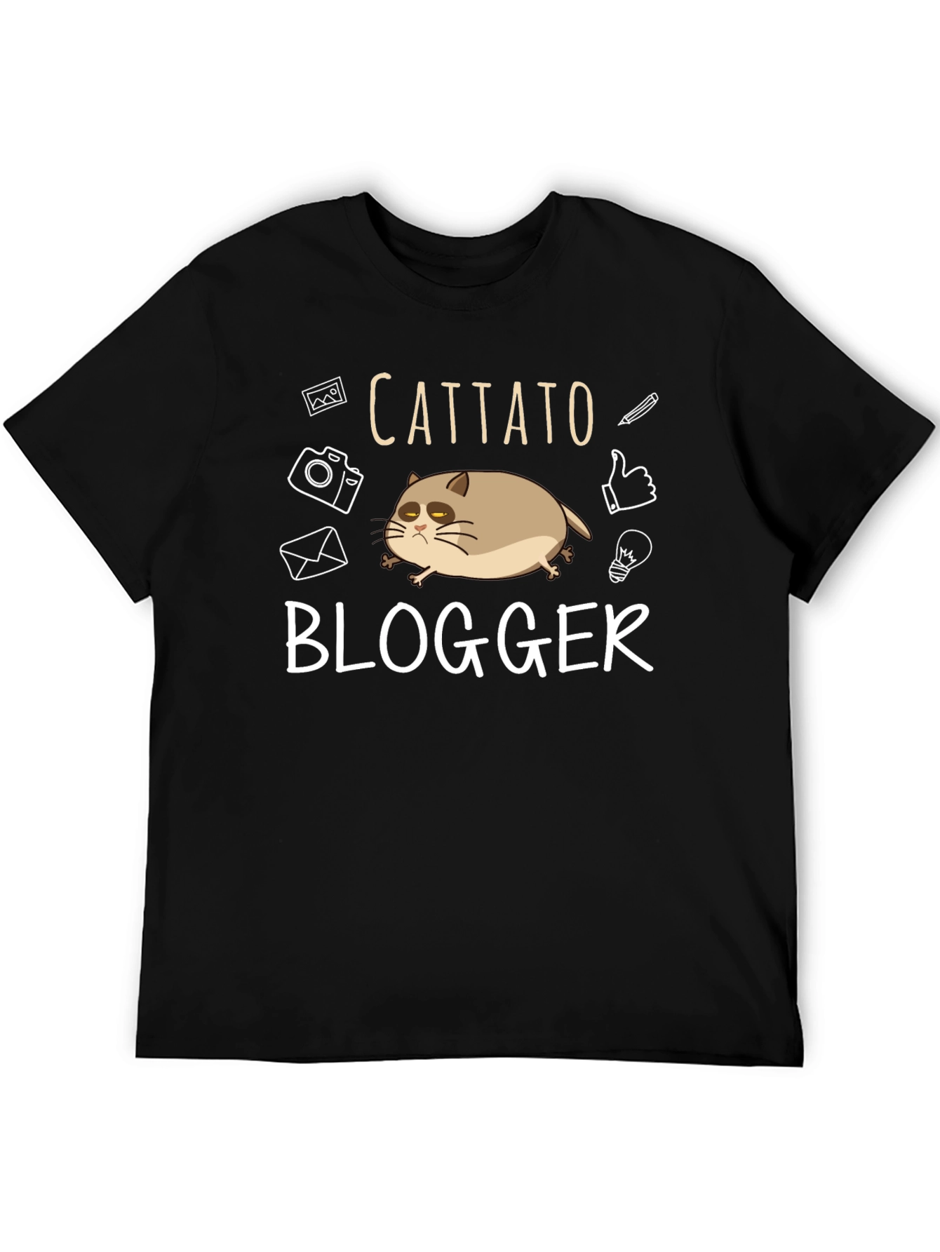 Cattato Blogger T-Shirt - Funny Cat Tee