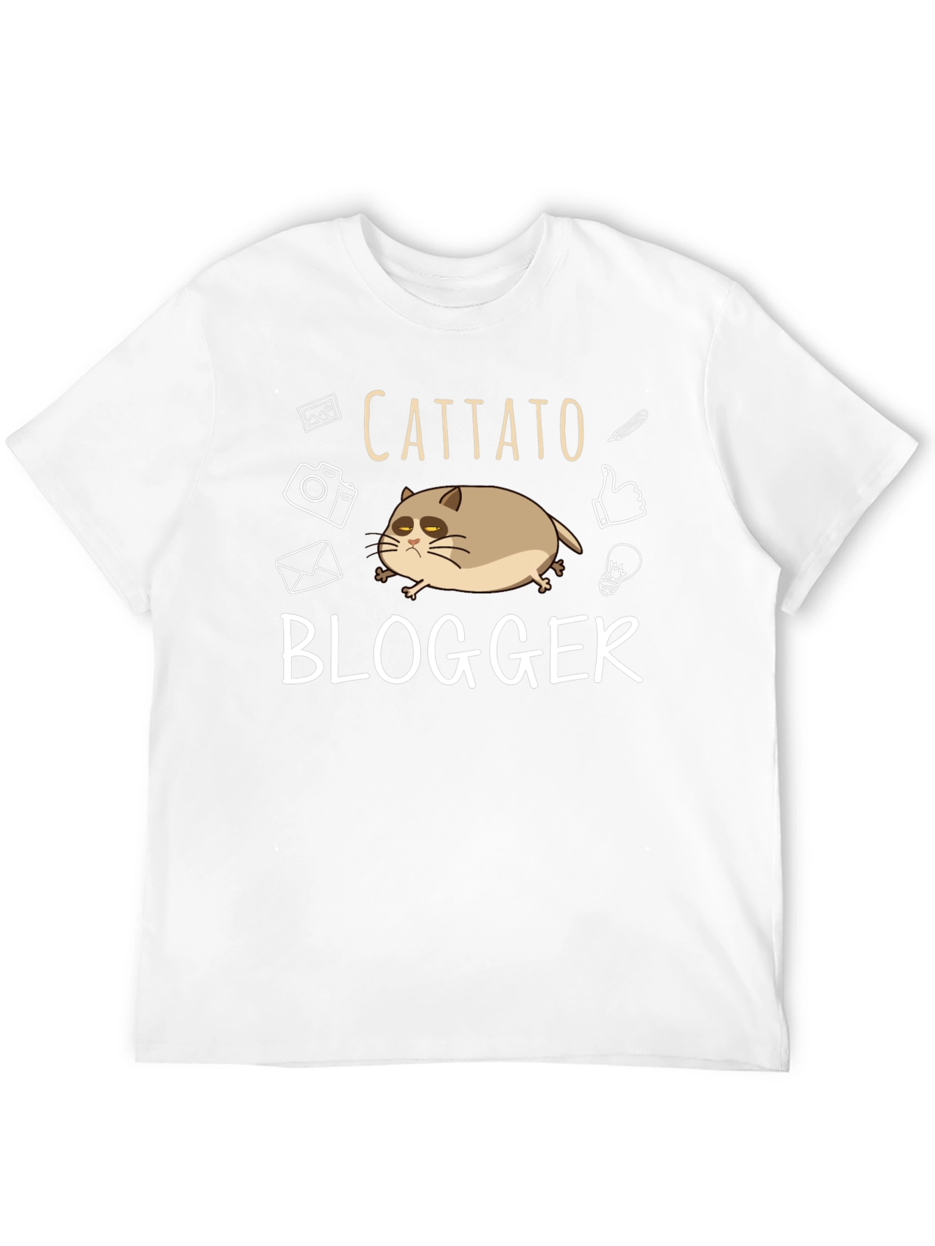Cattato Blogger T-Shirt - Funny Cat Tee
