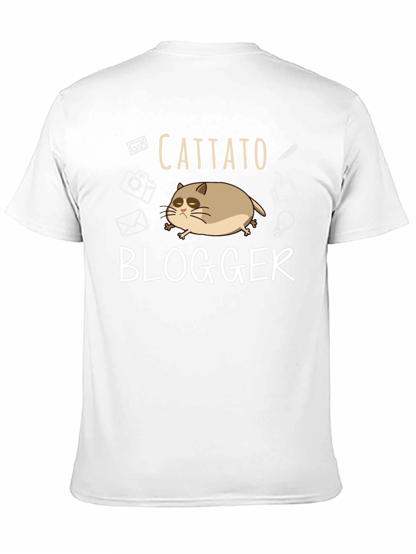 Cattato Blogger T-Shirt - Funny Cat Tee