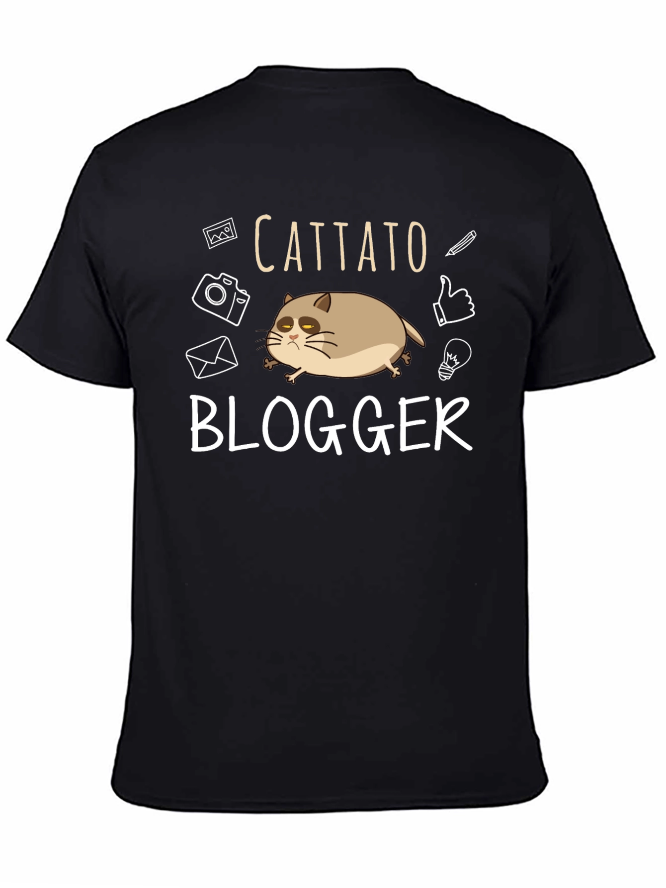 Cattato Blogger T-Shirt - Funny Cat Tee
