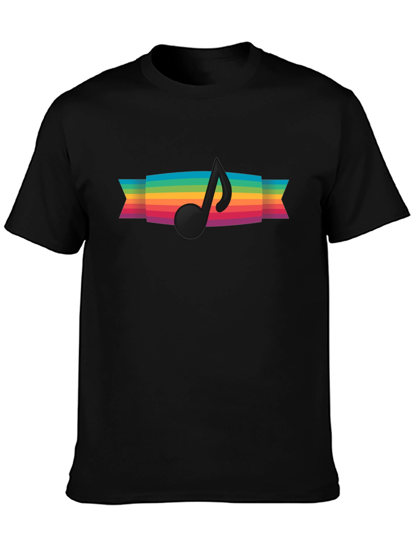 Rainbow Music Note Graphic Tee