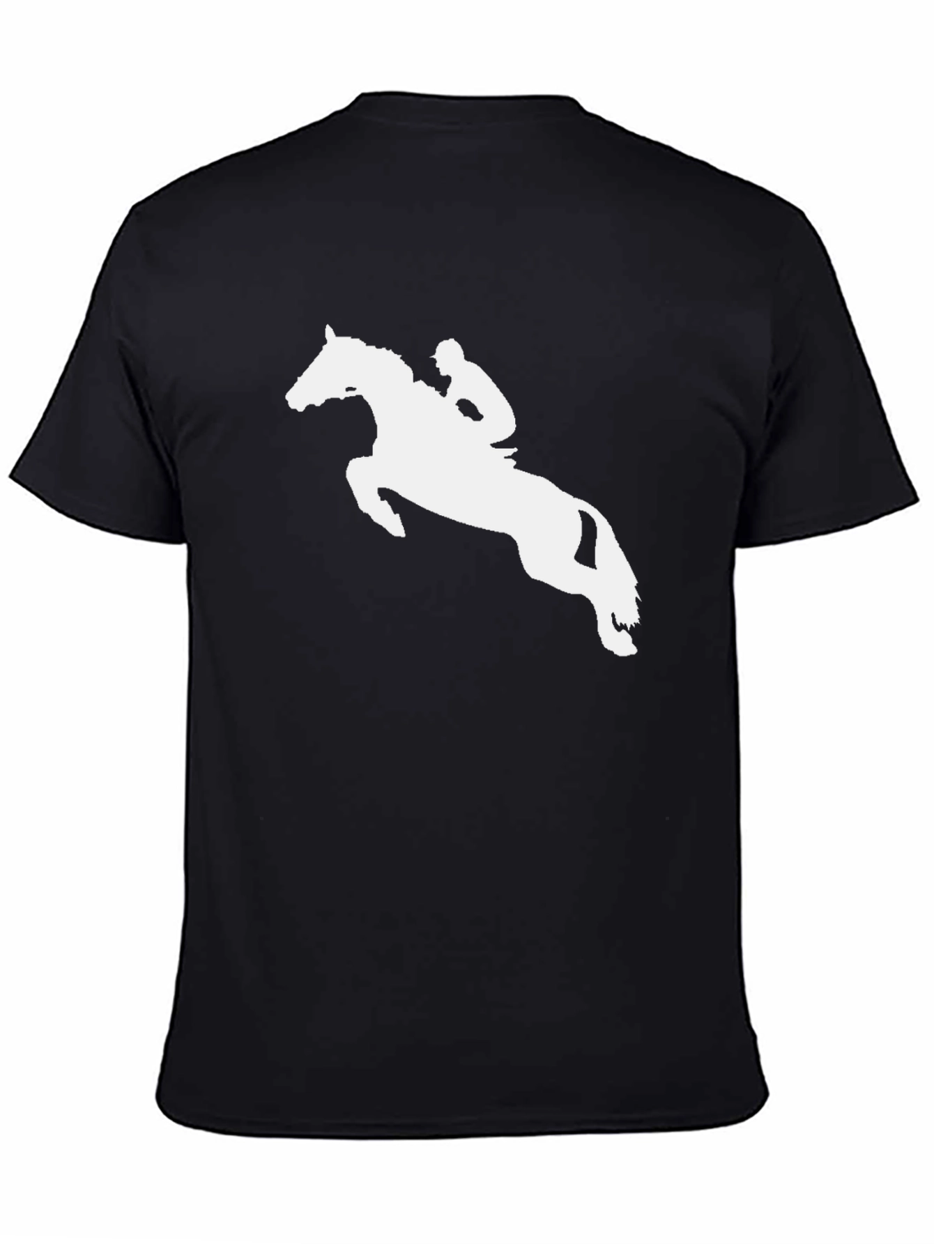 Equestrian Horse Jumping T-Shirt - Black
