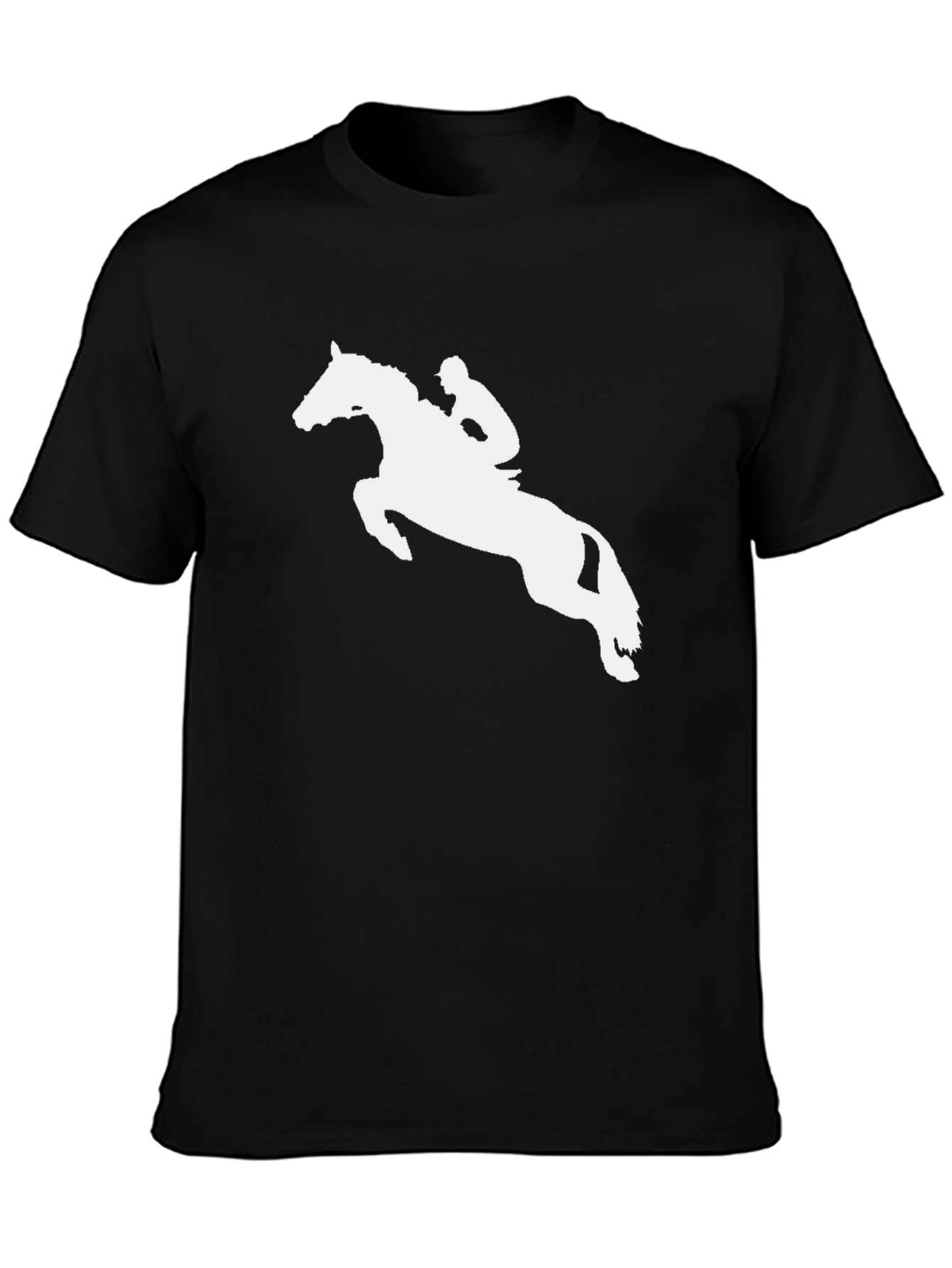 Equestrian Horse Jumping T-Shirt - Black