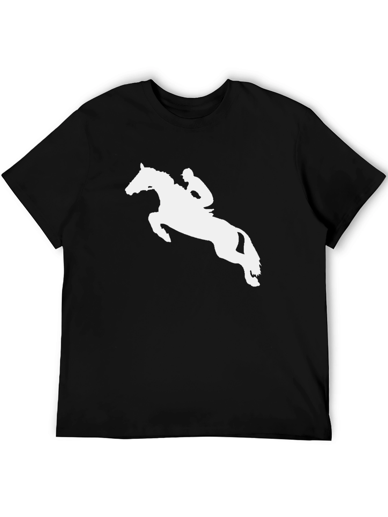 Equestrian Horse Jumping T-Shirt - Black