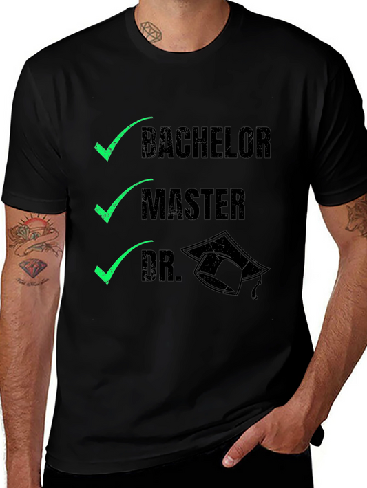 Graduation Checklist T-Shirt - Bachelor Master PhD