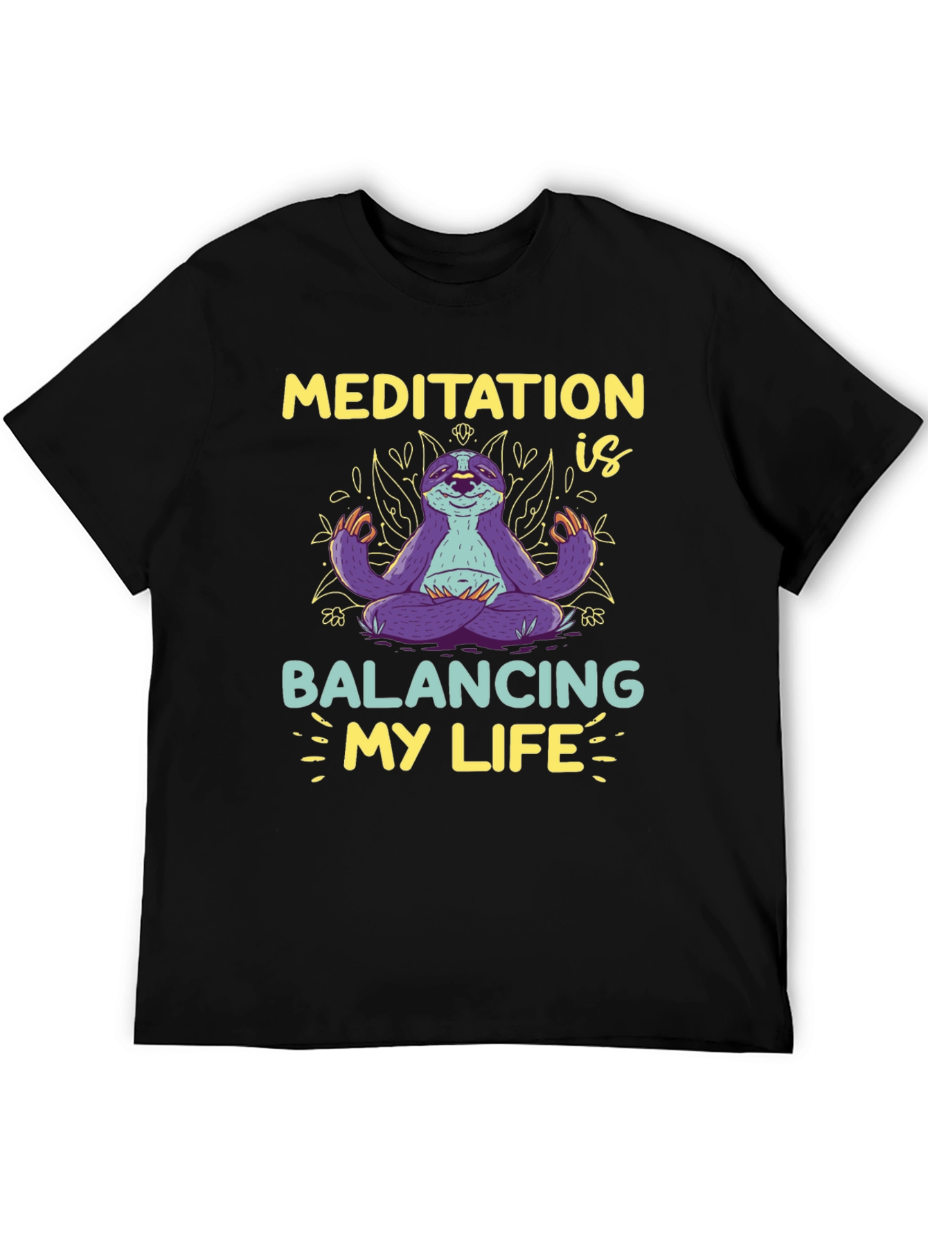 Meditation Sloth T-Shirt - Balancing My Life Tee