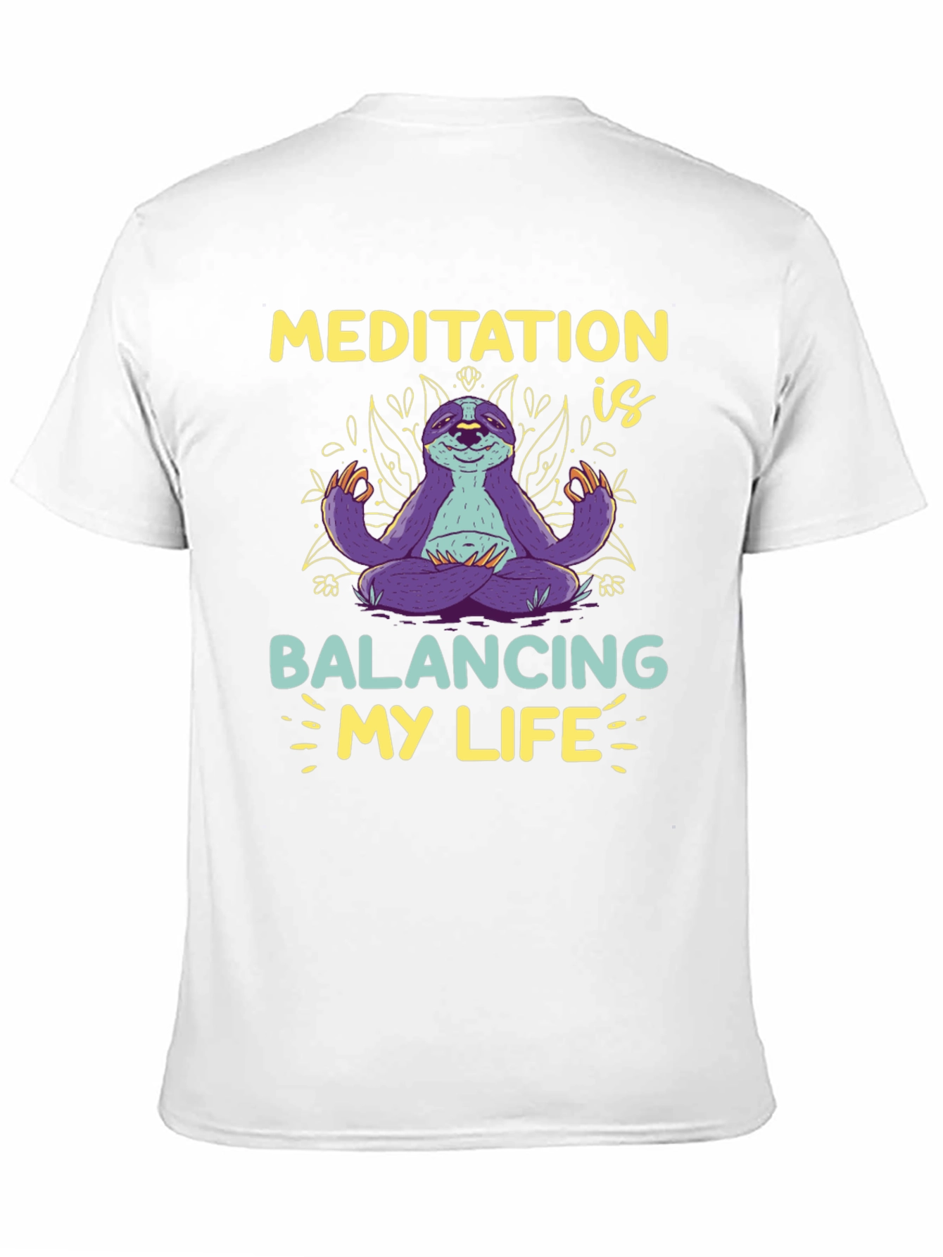 Meditation Sloth T-Shirt - Balancing My Life Tee