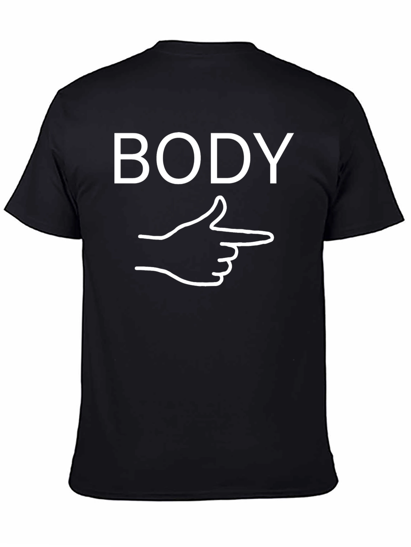 Funny BODY Pointing Hand Graphic Tee