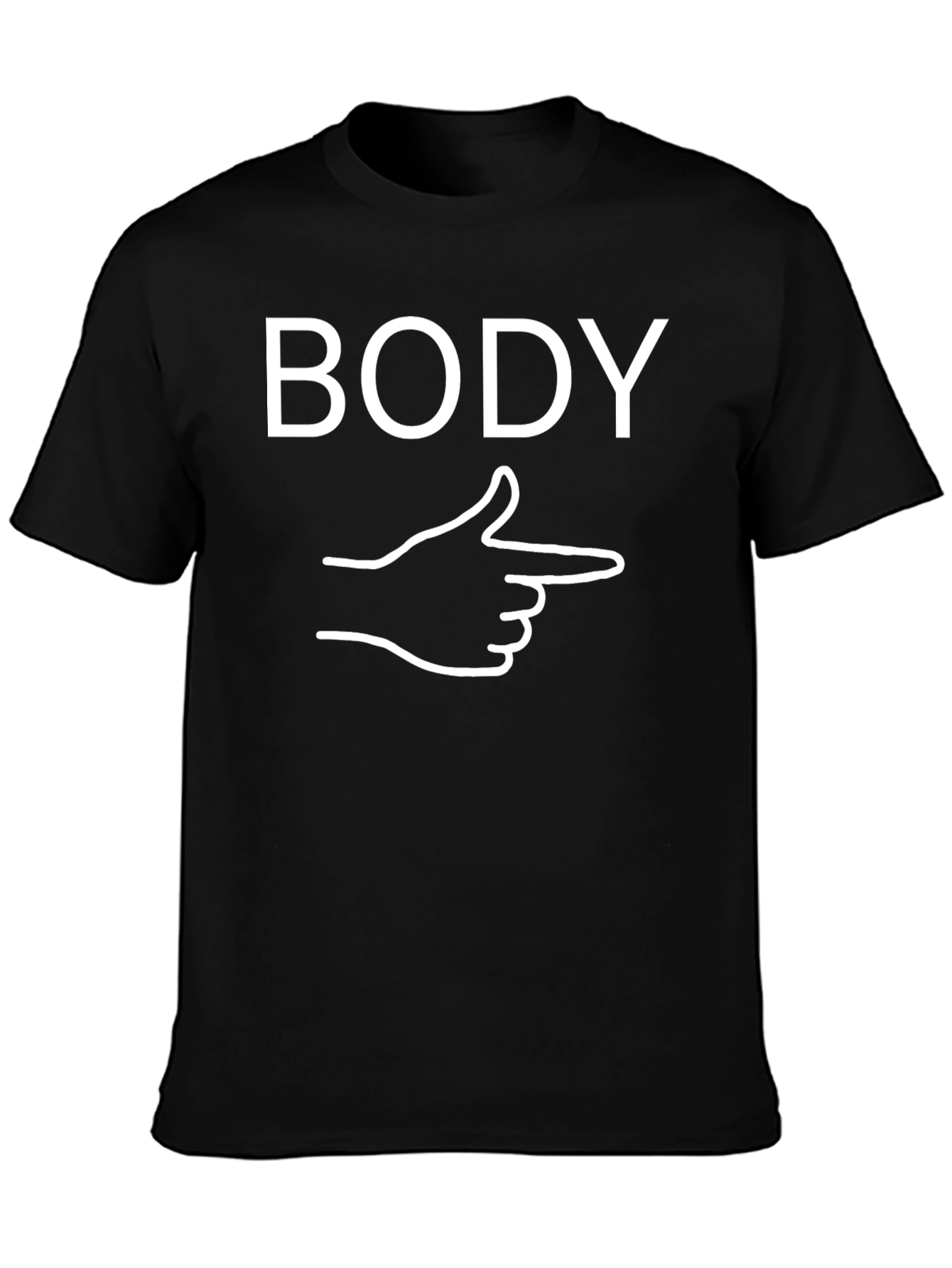 Funny BODY Pointing Hand Graphic Tee