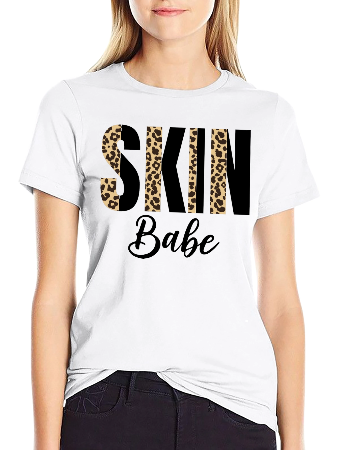 Leopard Print Skin Babe Graphic T-Shirt