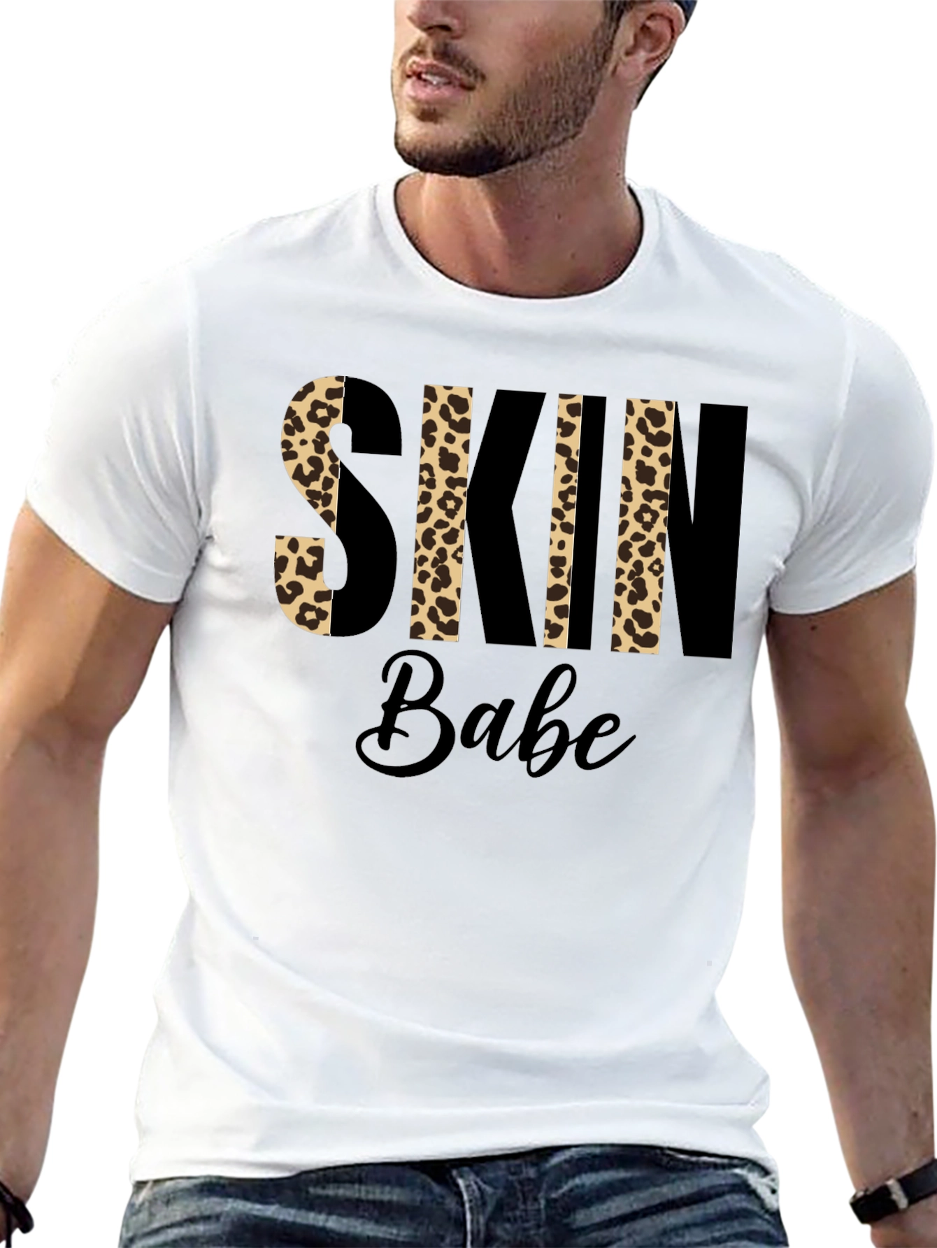 Leopard Print Skin Babe Graphic T-Shirt