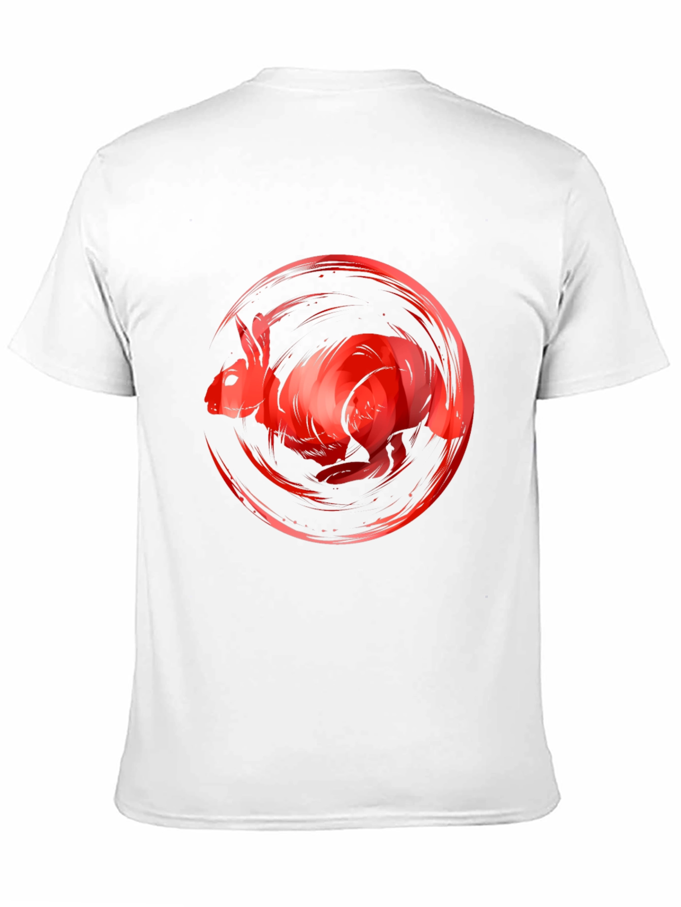 Red Rabbit Graphic Tee - Unique Artistic Design