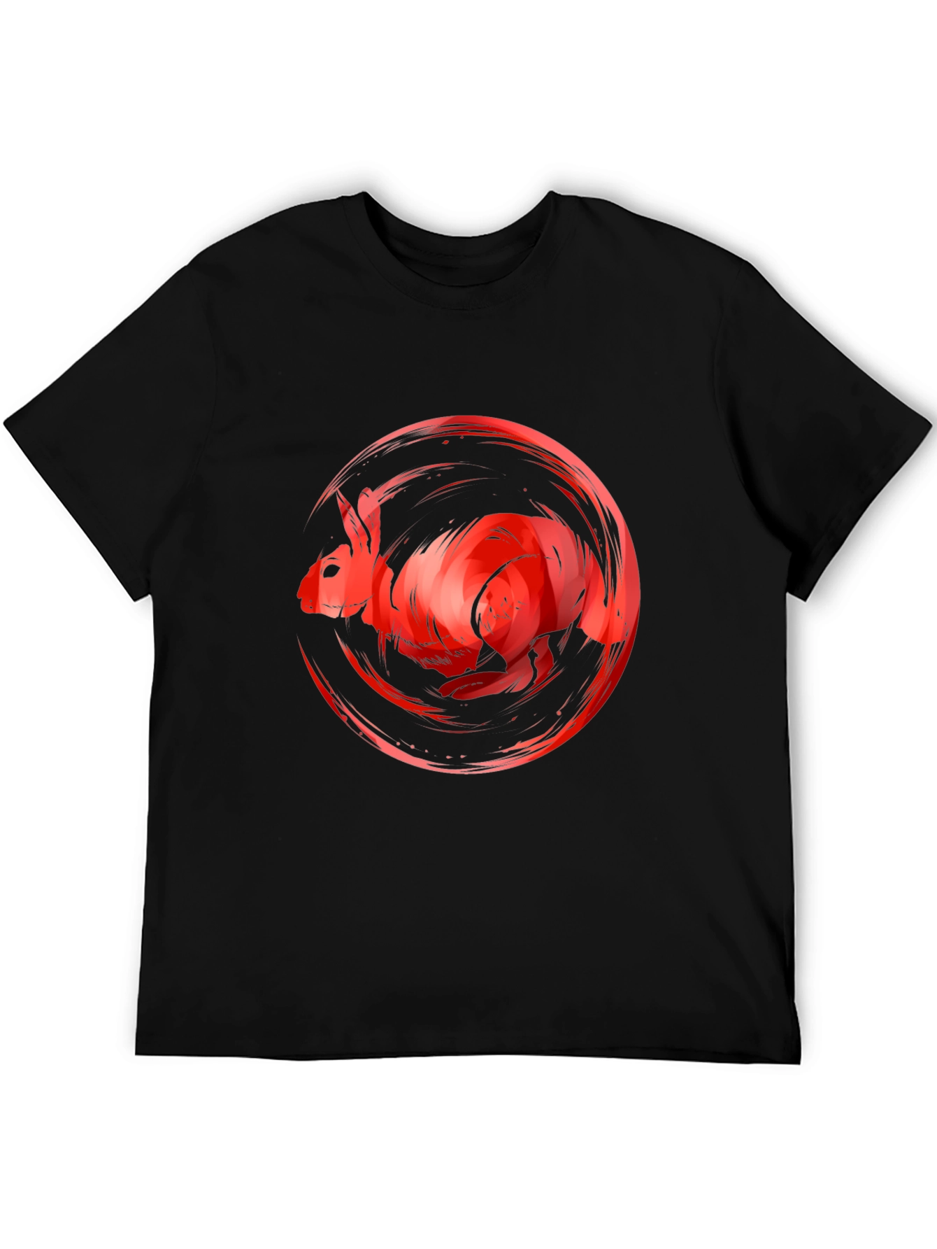 Red Rabbit Graphic Tee - Unique Artistic Design
