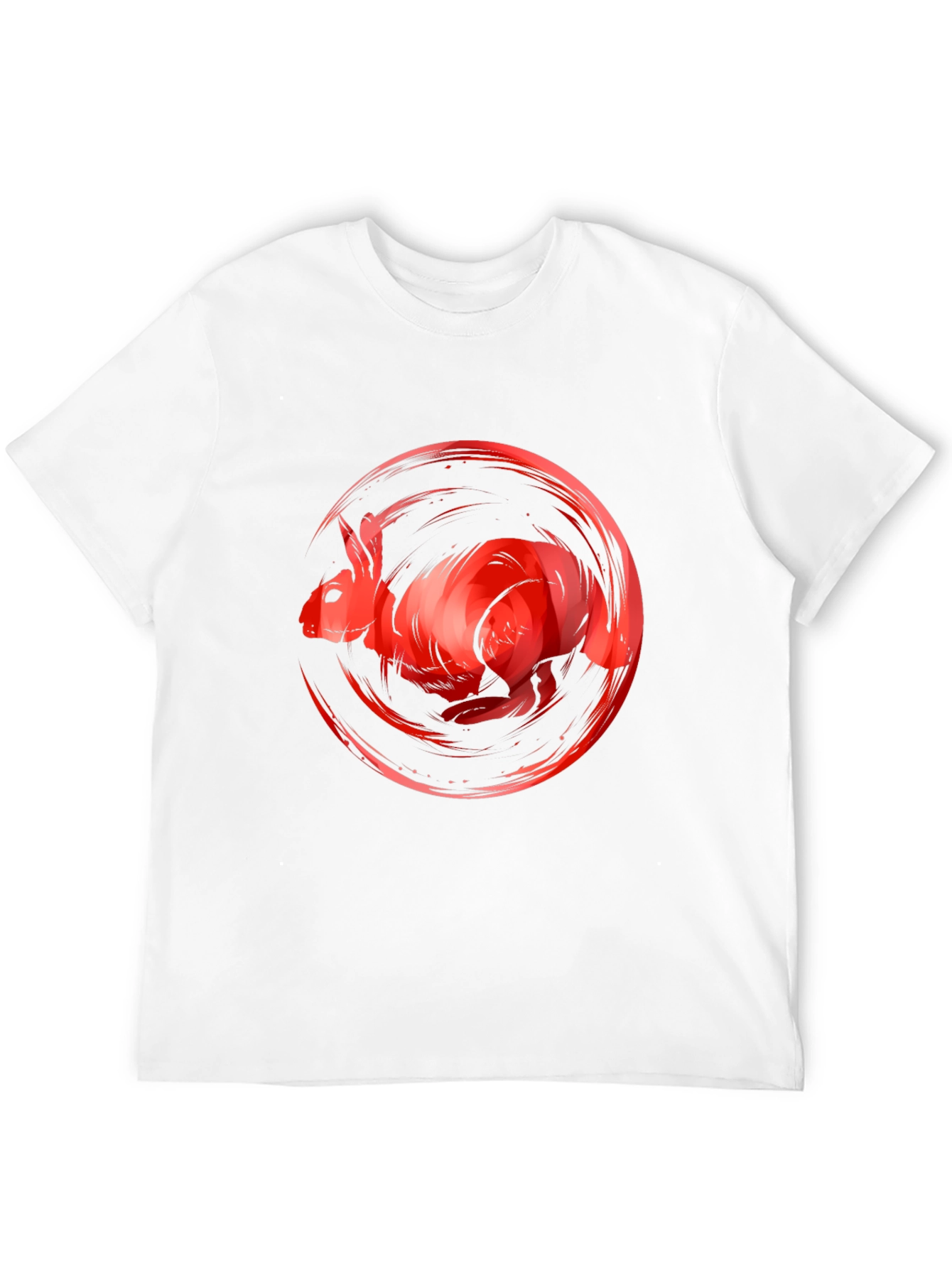 Red Rabbit Graphic Tee - Unique Artistic Design