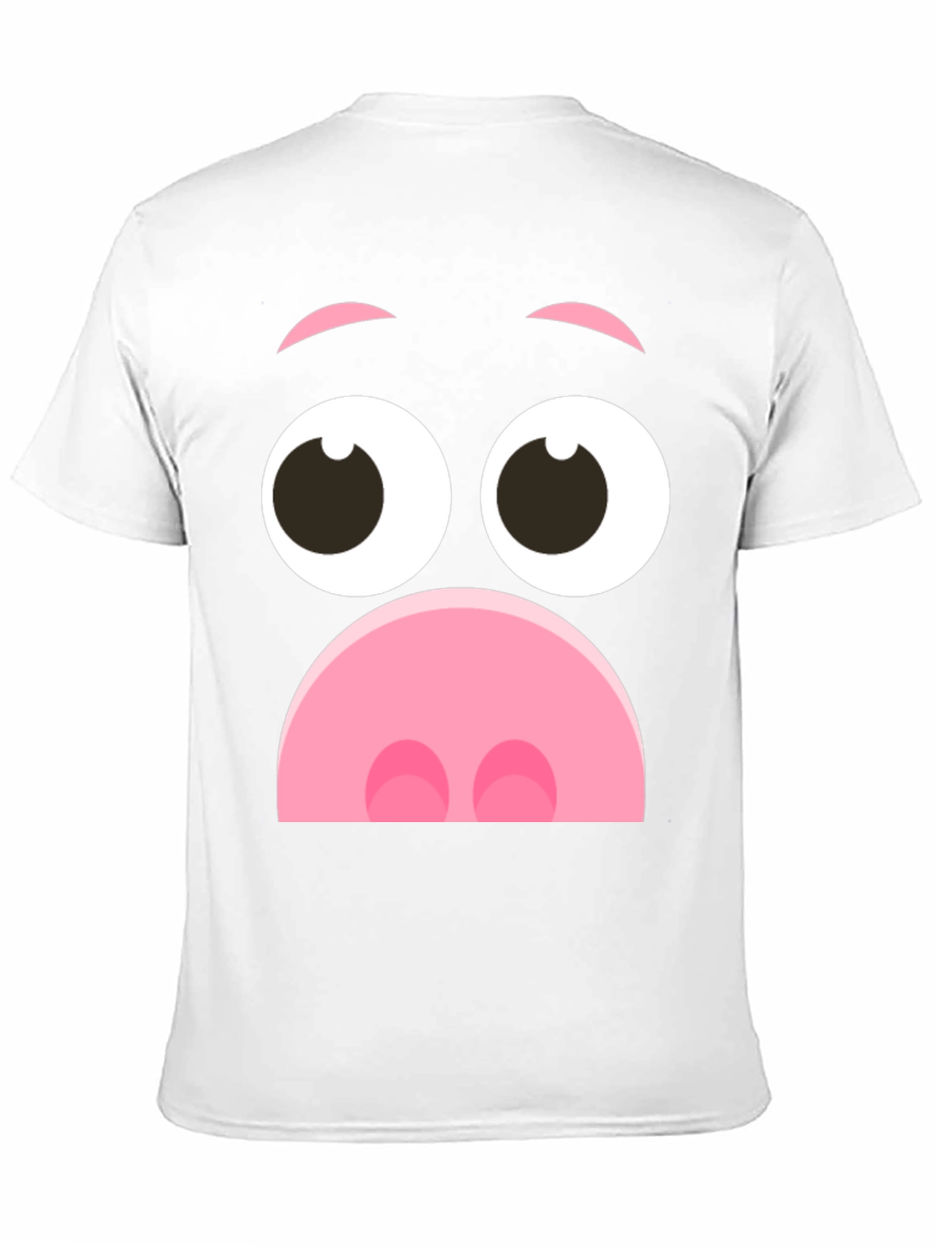 Funny Pig Face Graphic T-Shirt - Novelty Cartoon Tee