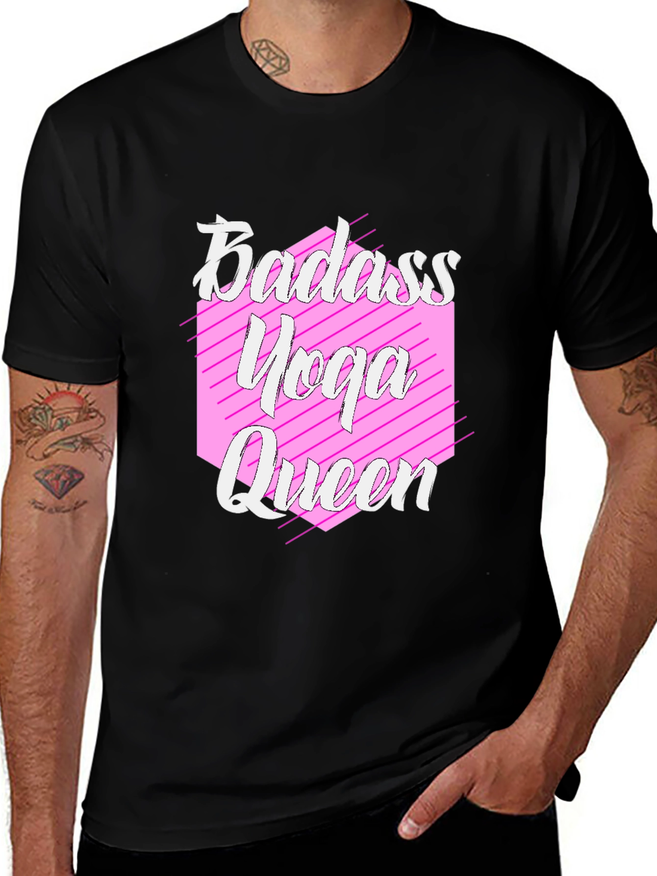 Badass Yoga Queen Graphic T-Shirt