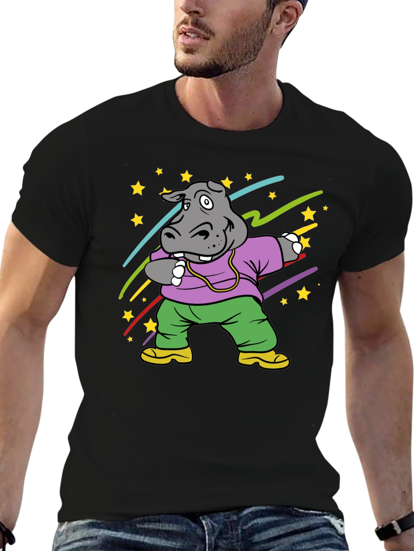 Hippo Dabbing Graphic T-Shirt