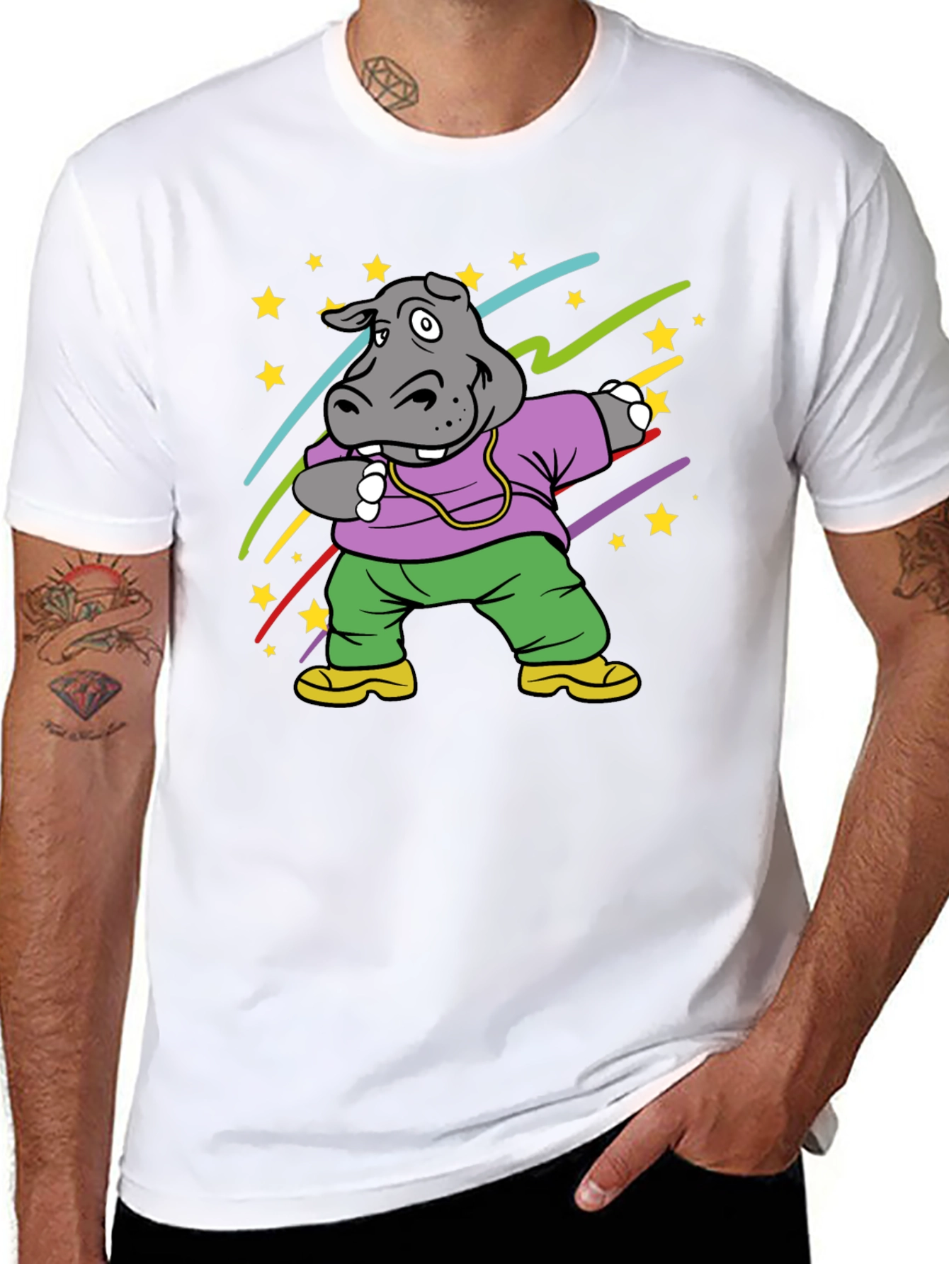 Hippo Dabbing Graphic T-Shirt