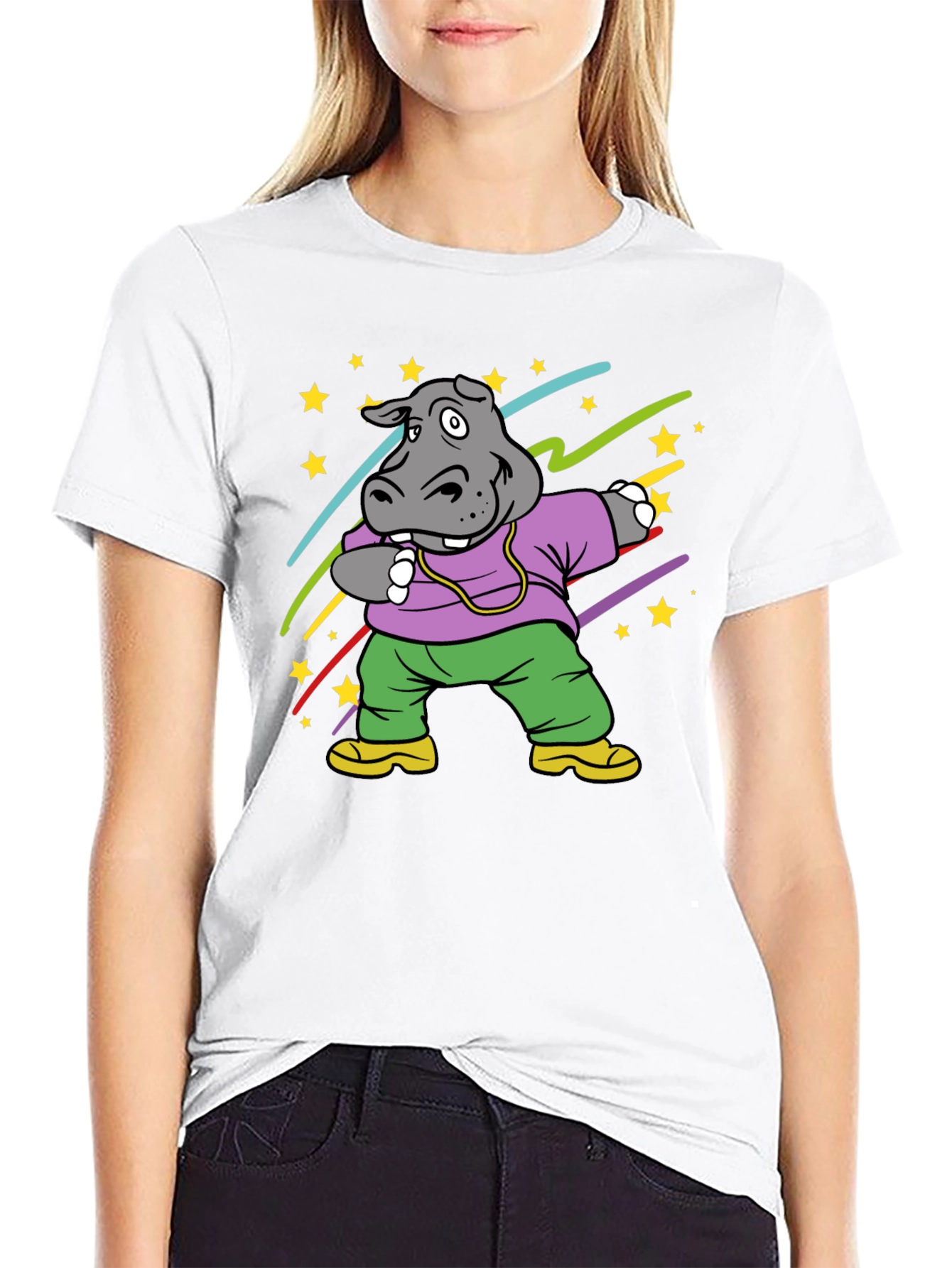 Hippo Dabbing Graphic T-Shirt