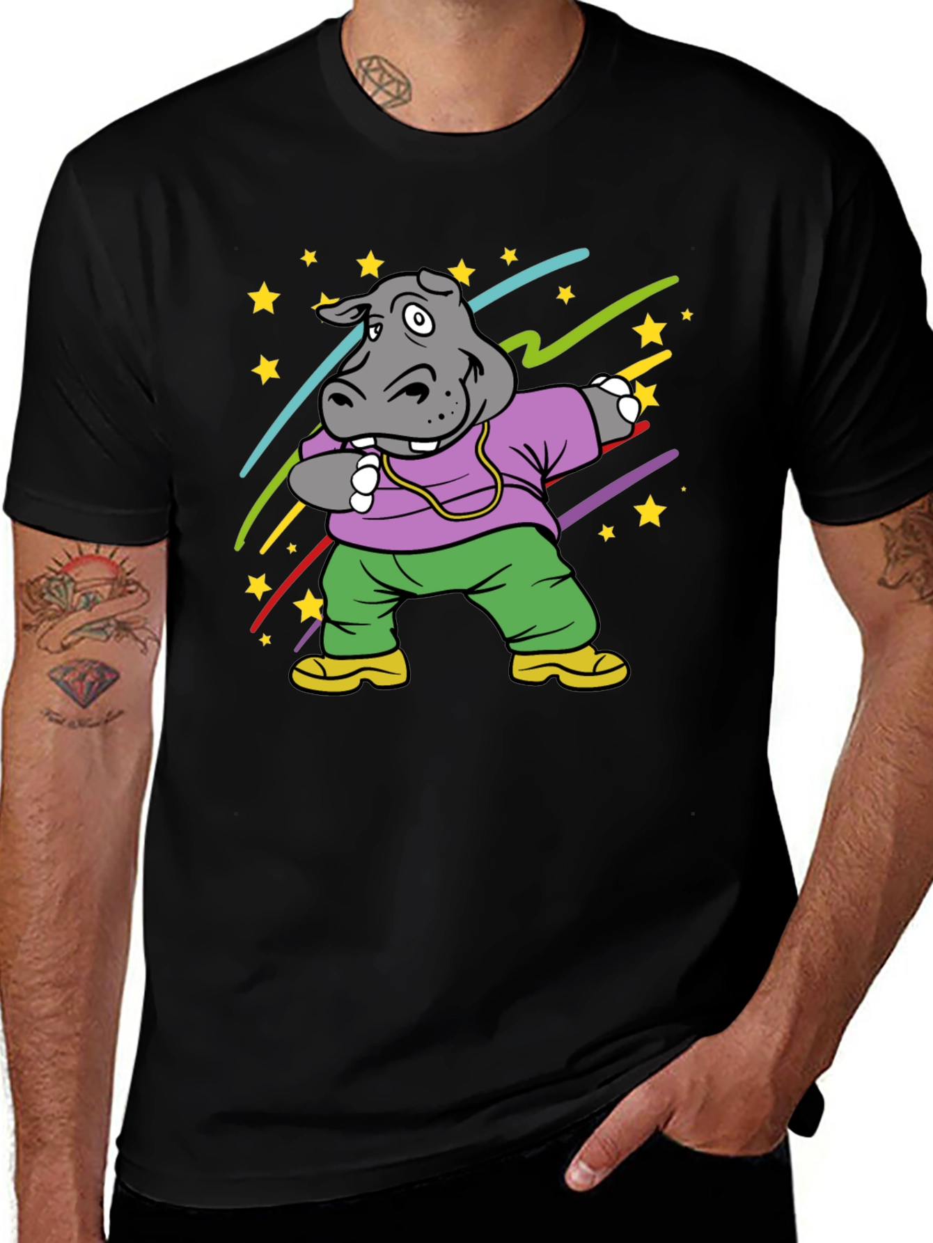 Hippo Dabbing Graphic T-Shirt