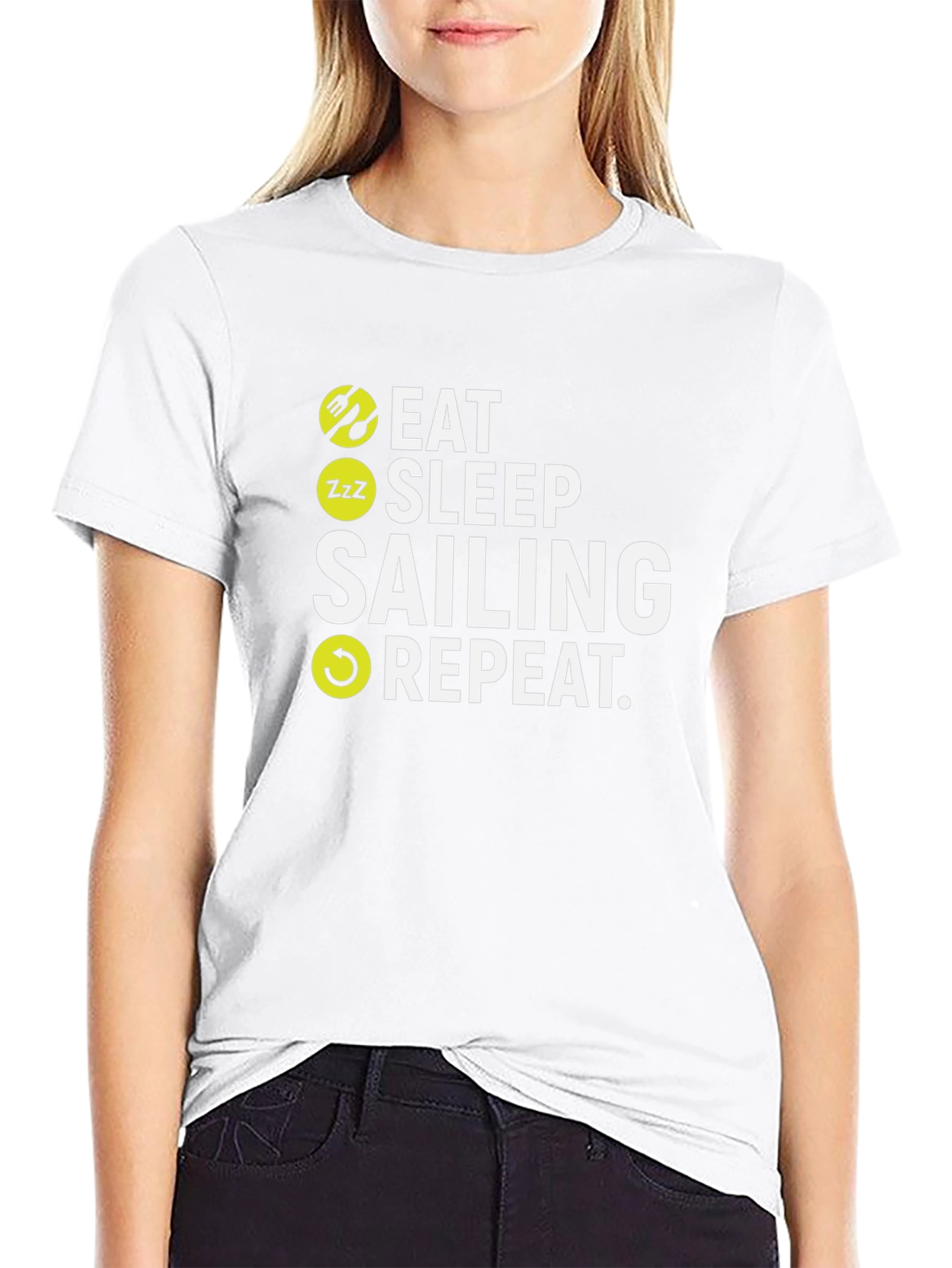 Eat Sleep Sailing Repeat Graphic T-Shirt